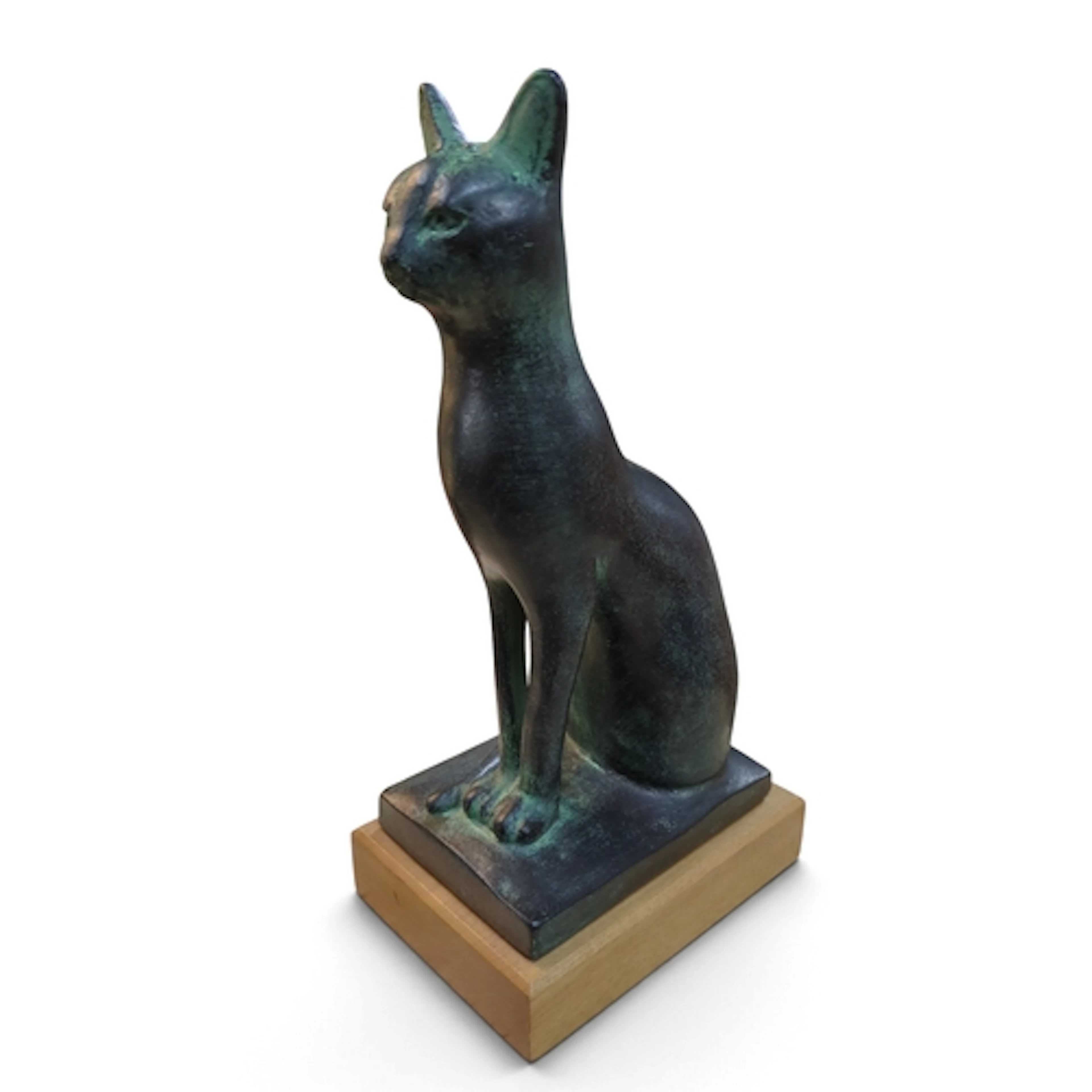 Austin Productions Inc., Egyptian-style seated cat sculpture...