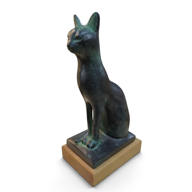 Austin Productions Inc., Egyptian-style seated cat sculpture...