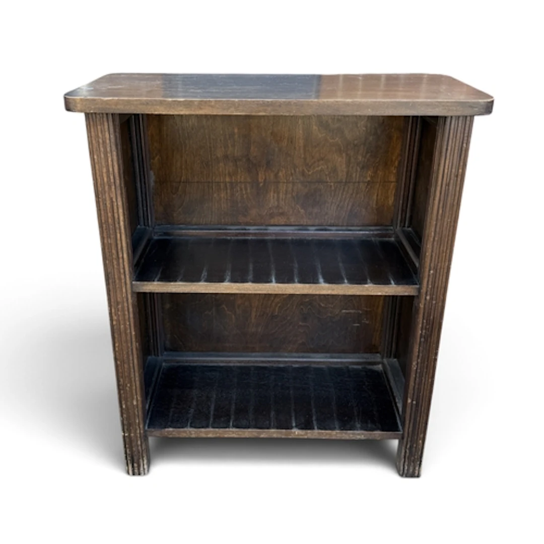 A DWARF OAK BOOKCASE 77cm H x 66cm W x 32cm D Together with ...