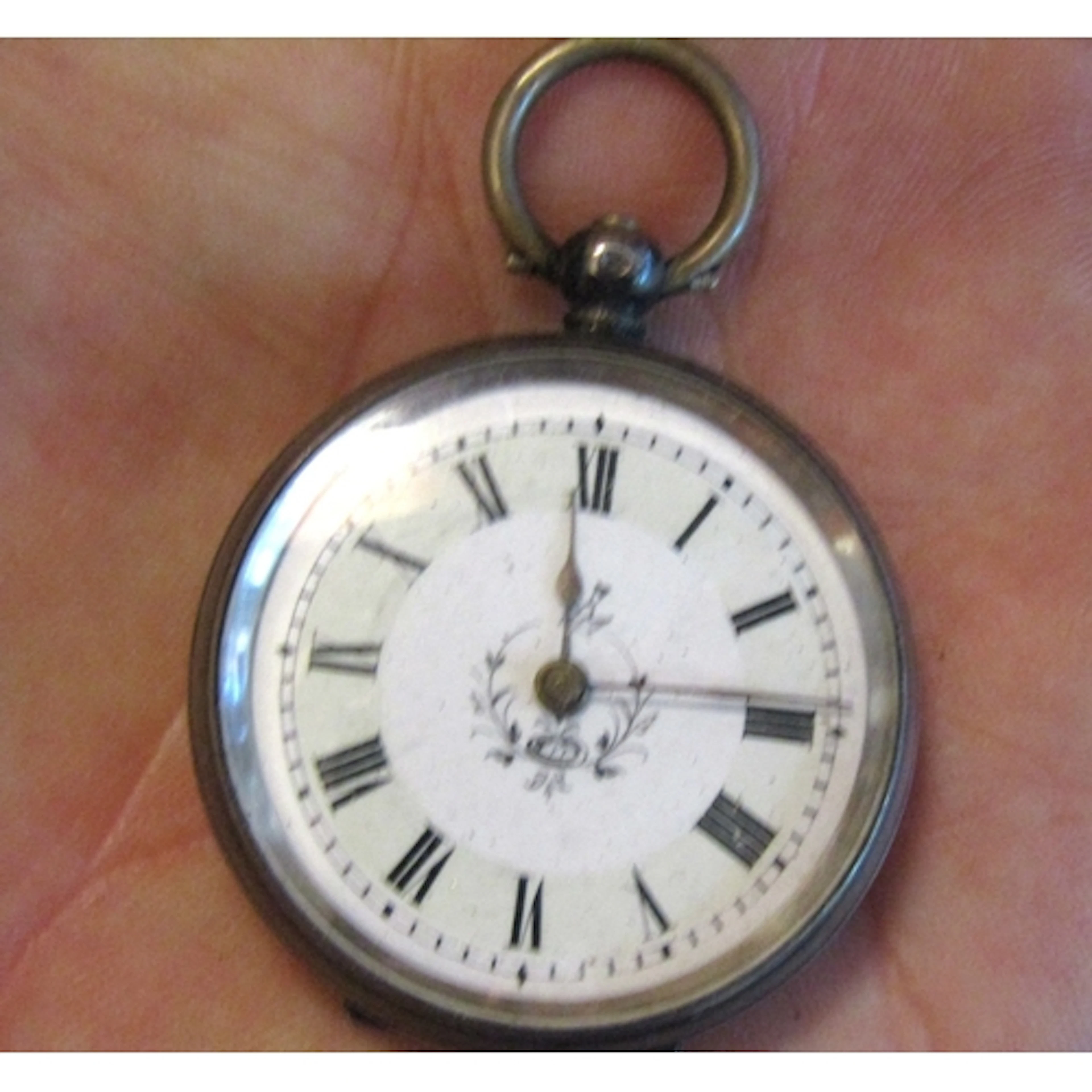 Antique Silver Cased Half Hunter Pocket Watch Roman Numeral ...