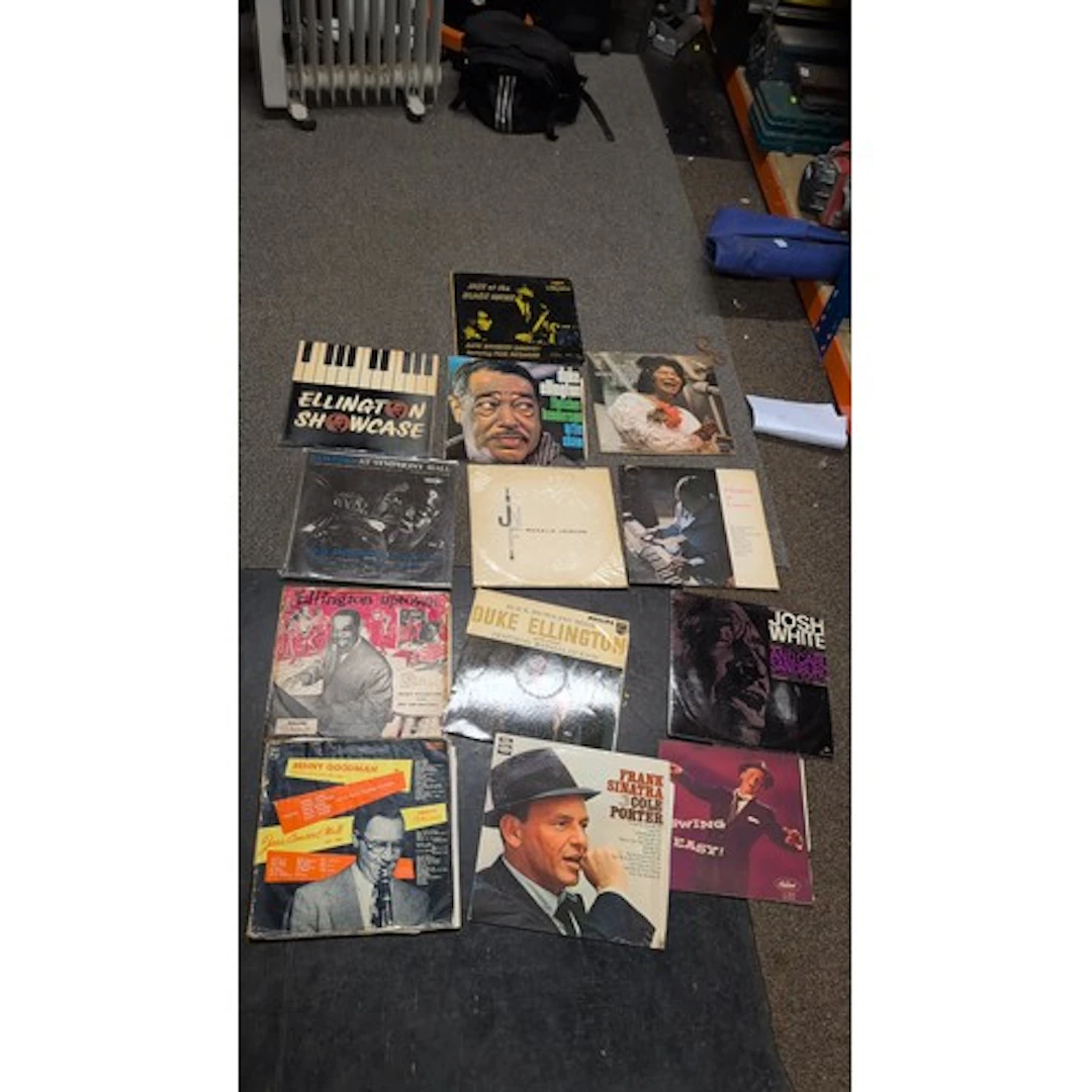 A collection of jazz and vocal vinyl records featuring Duke ...