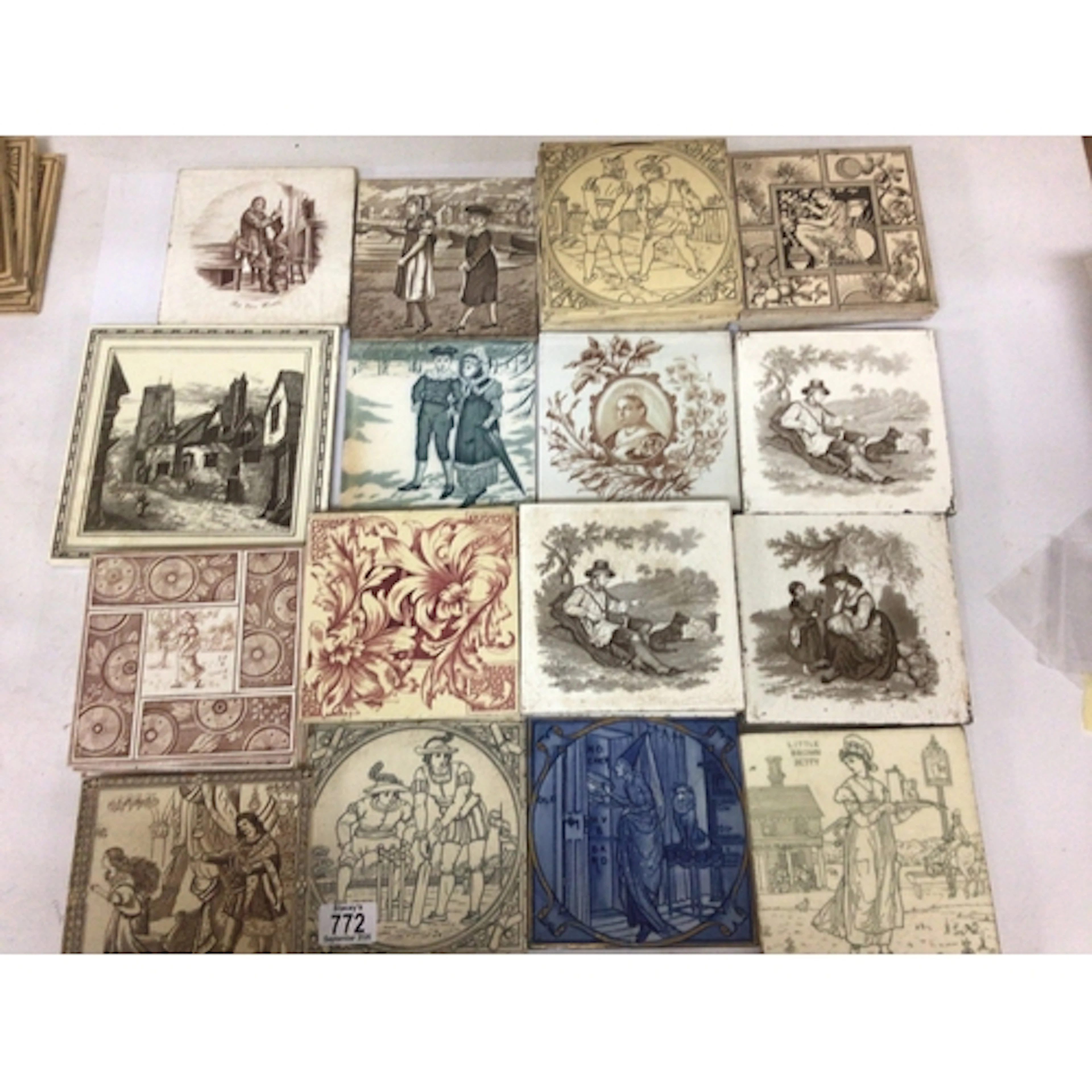A collection of Victorian Minton and other ceramics ti...