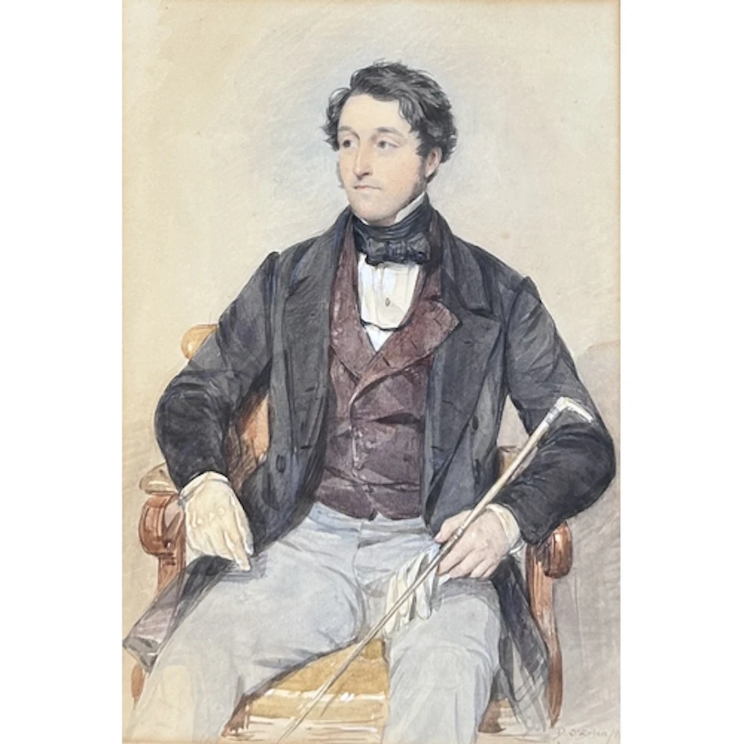 D. O'BRIEN (BRITISH, 19TH CENTURY): PORTRAIT OF A GENTLEMAN ...