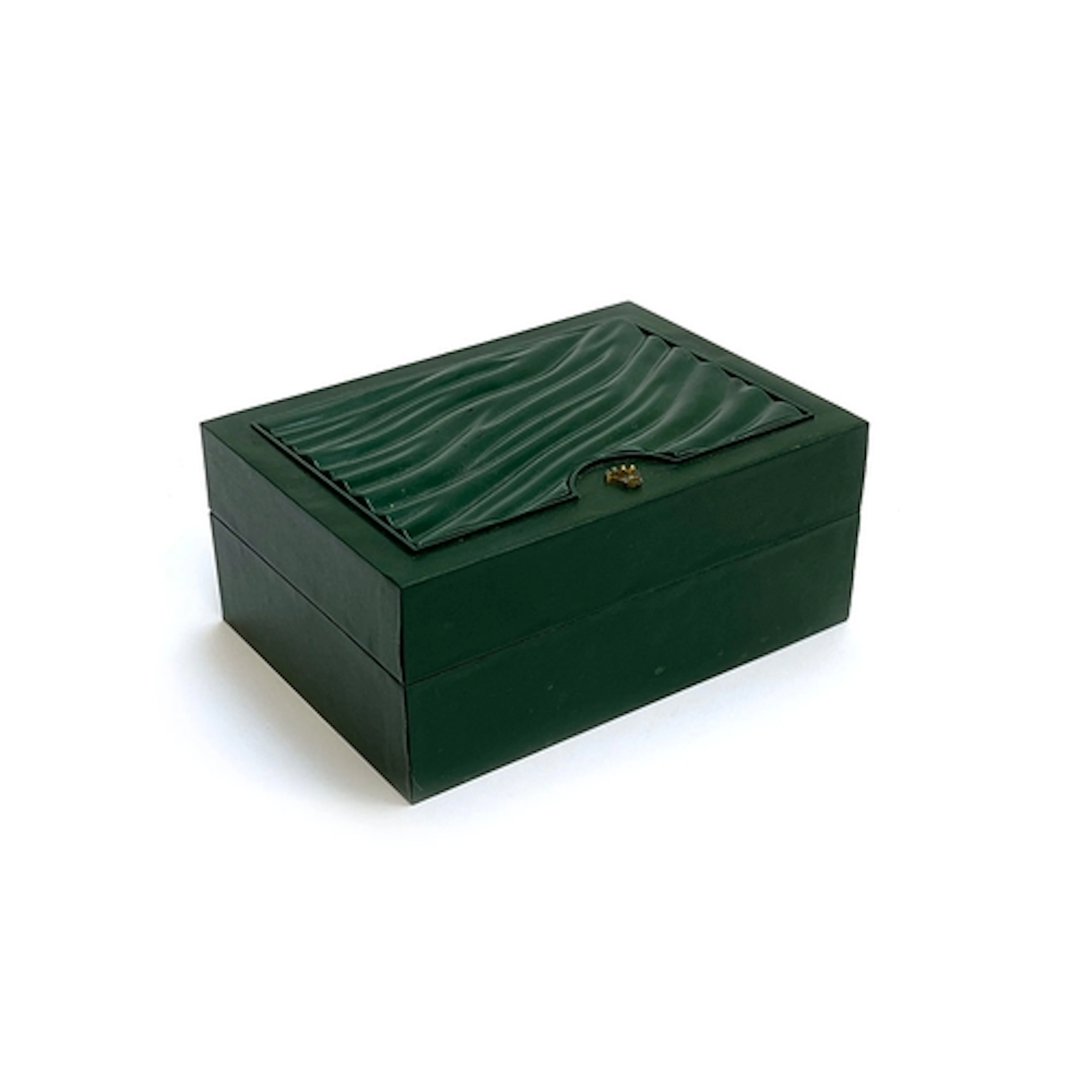An empty vintage Rolex box, with some papers
