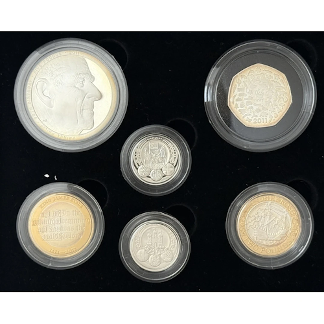 UK 2011 Silver Celebration Six-Coin Set, comprising of £5, £...