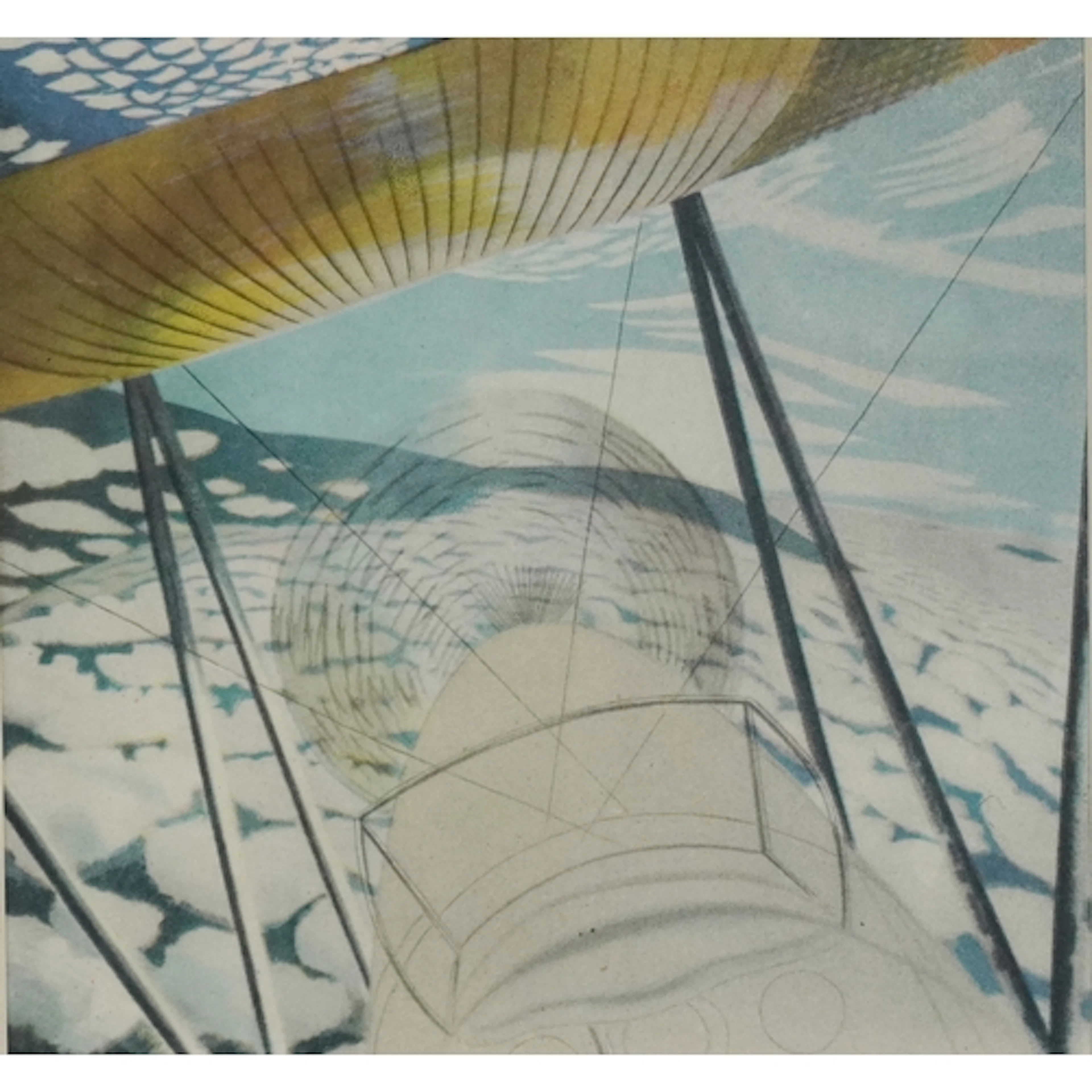 Eric Ravilious - Clouds Above and Below, view from the cockp...