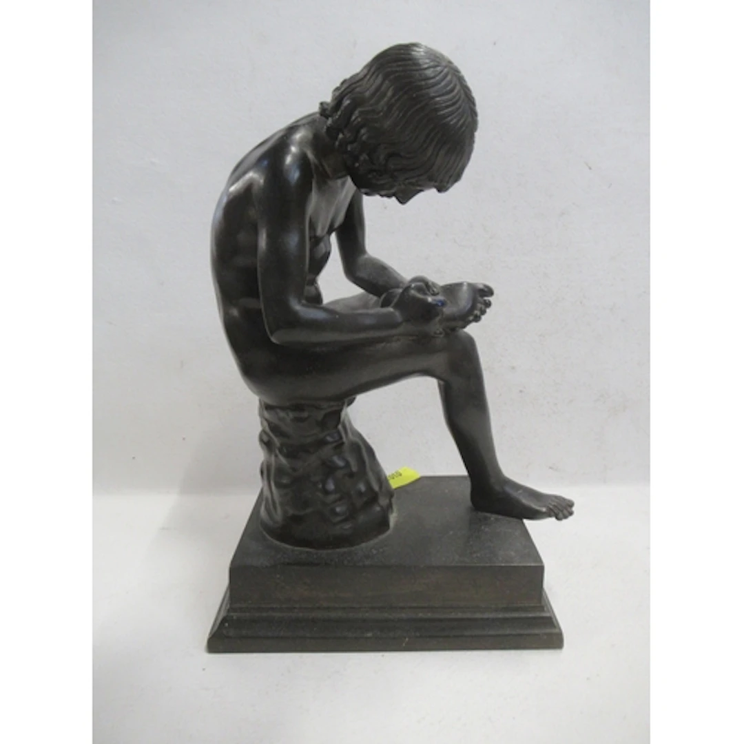A classical bronzed figure, Spinario, boy with thorn, height...