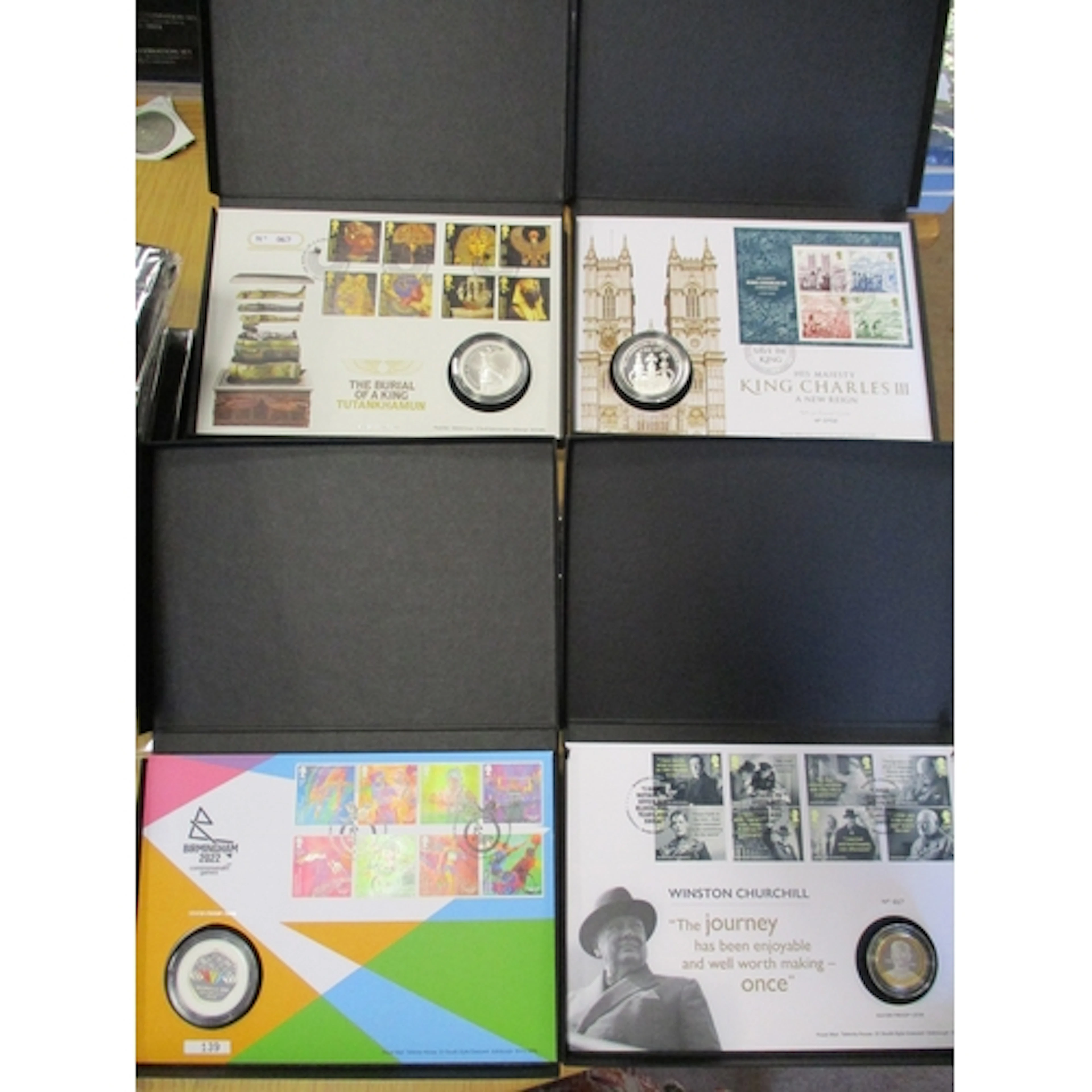 Collection of silver proof Royal Mail covers with £5 2022 (2...