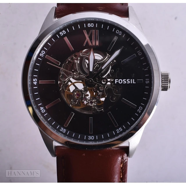 Fossil Skeleton Automatic Watch Working. 4.75 cm wide.