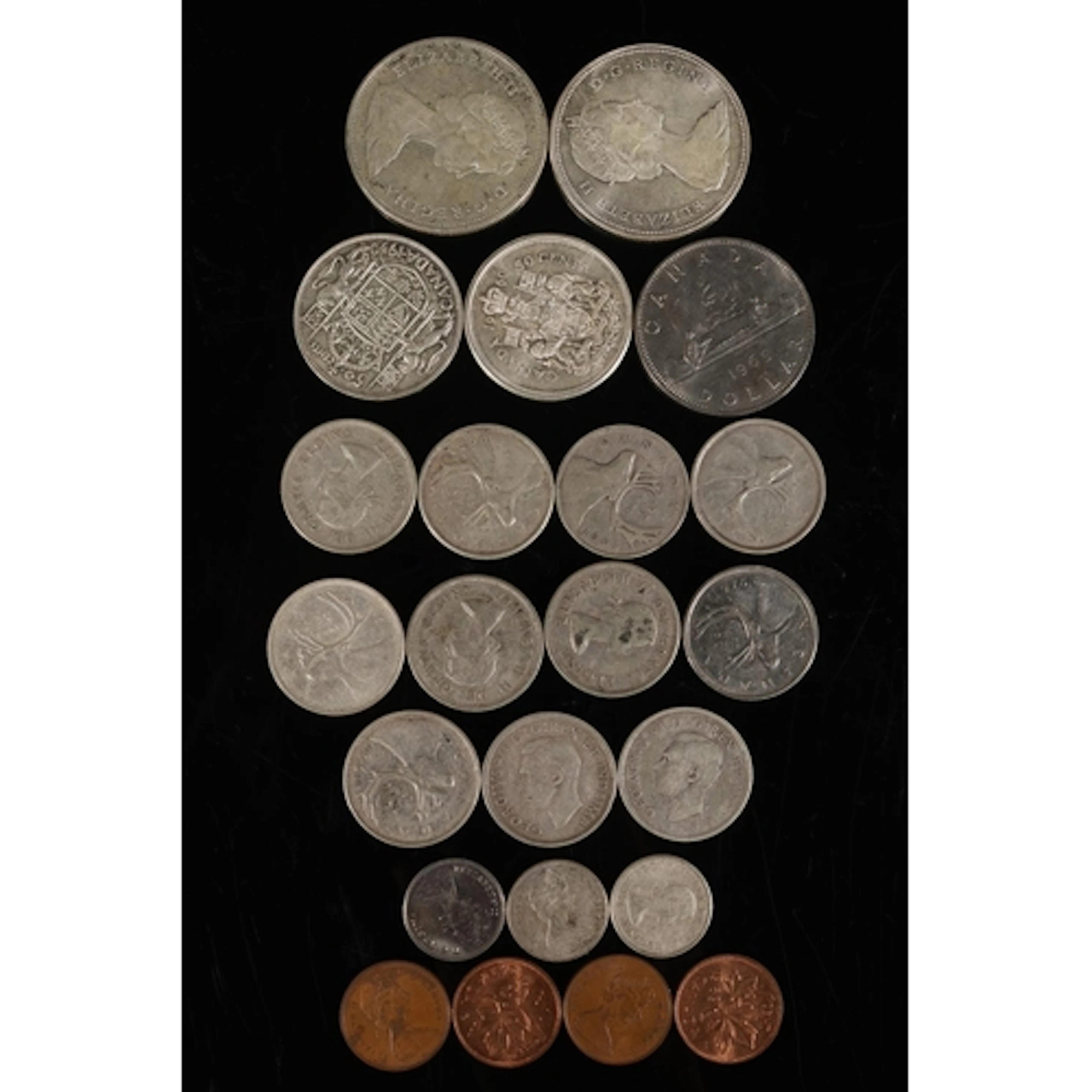 CANADA silver canoe dollars 1965 and 1966 [each 800 grade si...