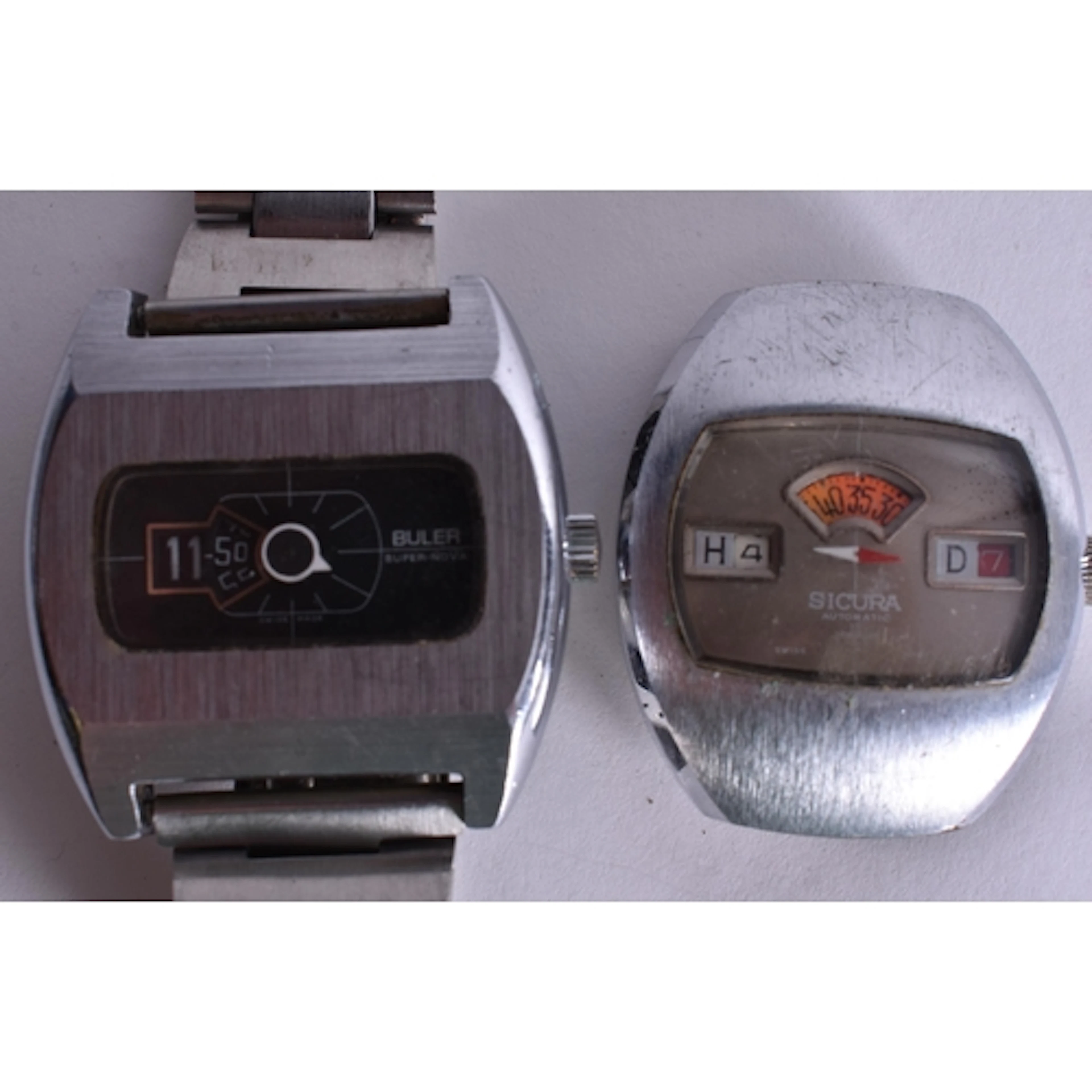 Buler Sicura Digital Jump Hour Watches Mechanical Untested. ...