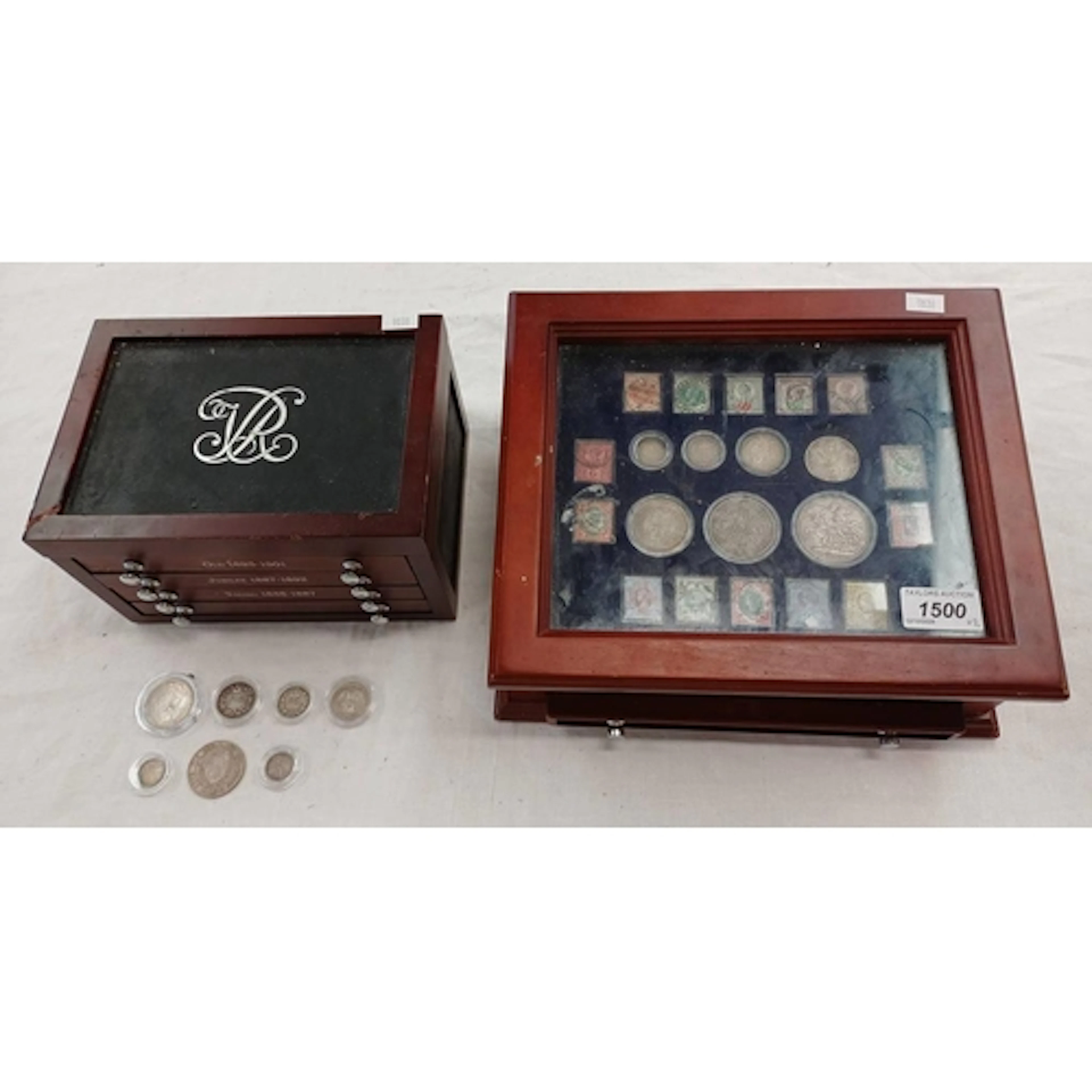 DANBURY MINT QUEEN VICTORIA JUBILEE COIN AND STAMP SET, IN D...