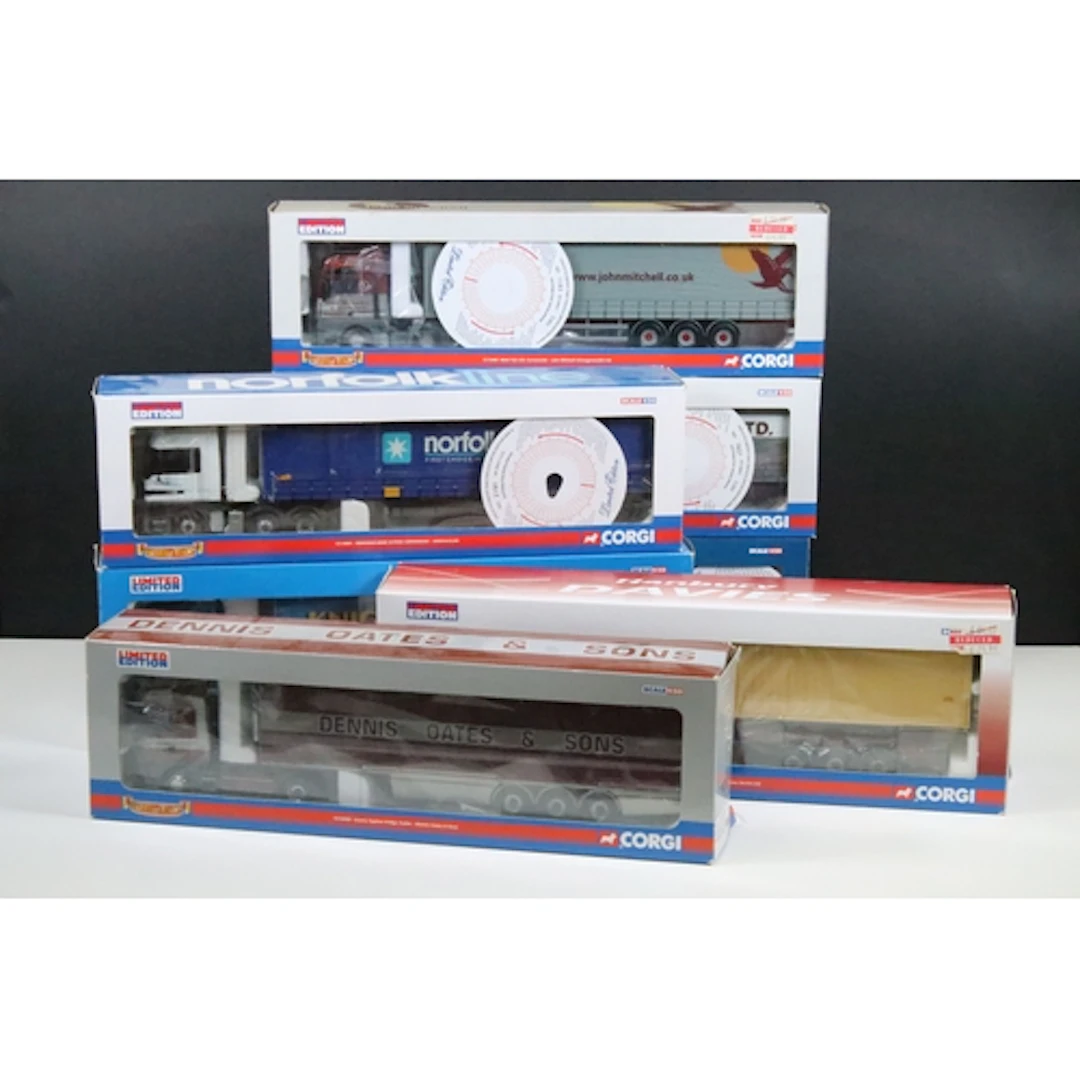 Seven boxed 1/50 Corgi Hauliers Of Renown diecast models to ...