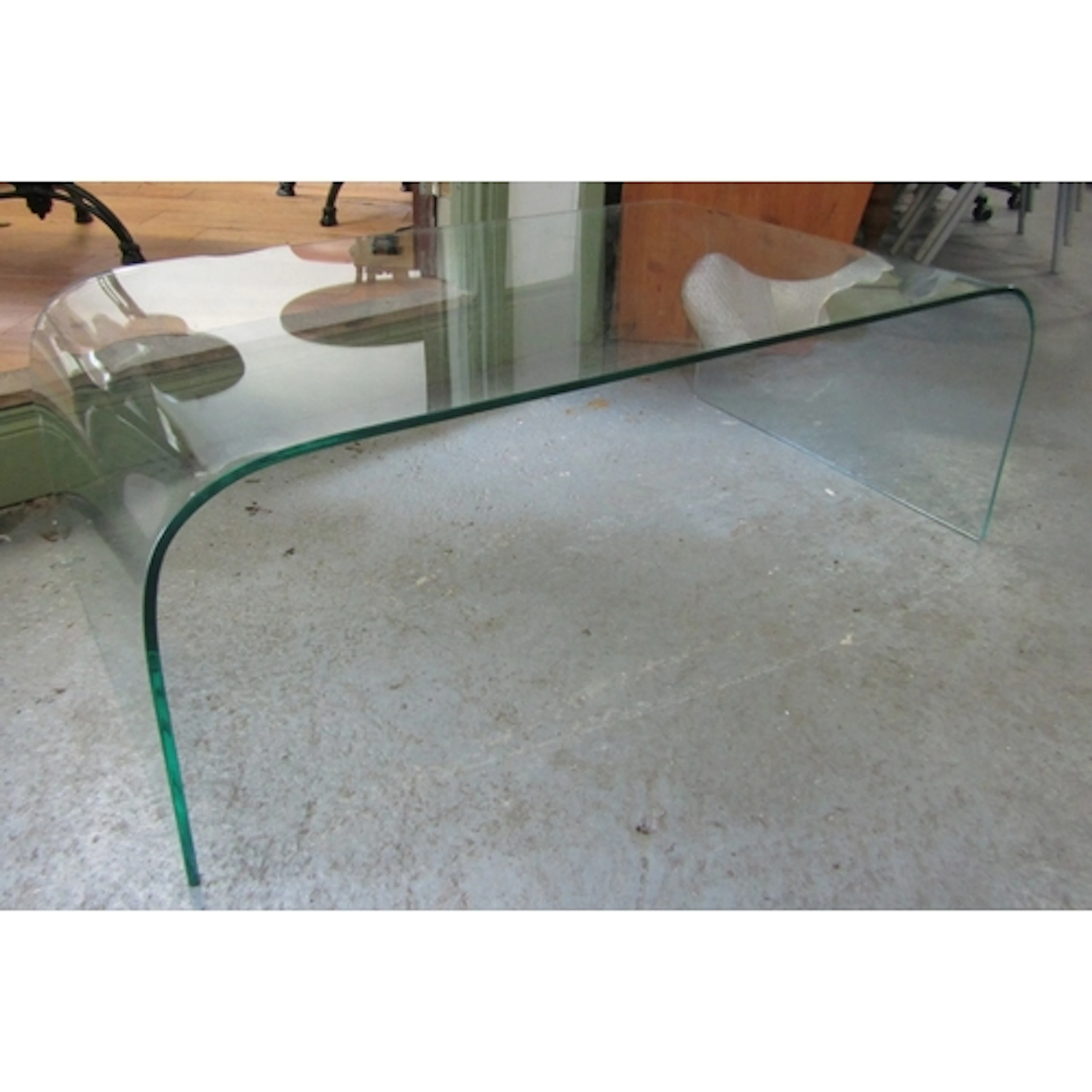 Designer Plate Glass Table Approximately 3ft 6 Inches Wide