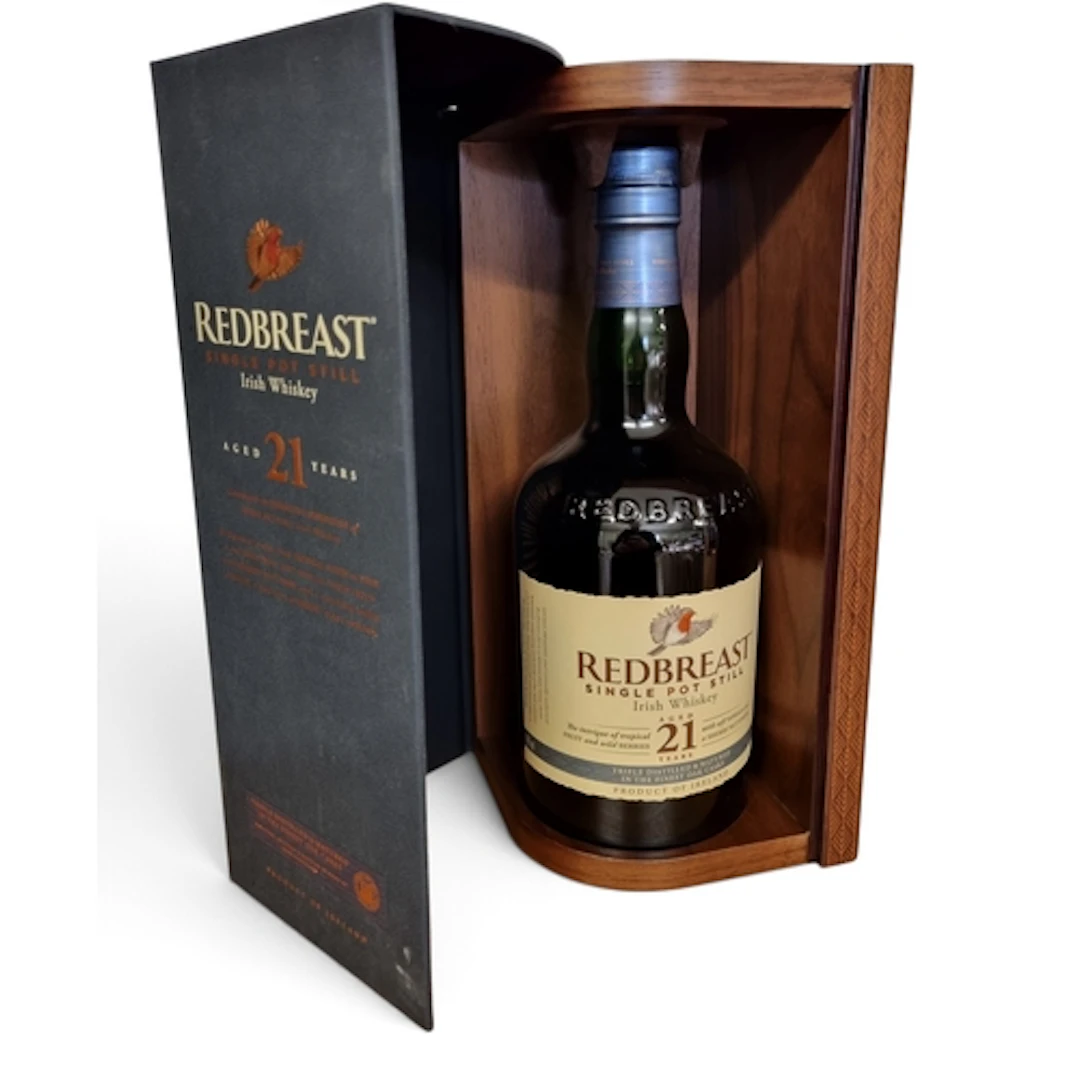A Redbreast Single Pot Still 21 Year Old Irish Whiskey in a ...
