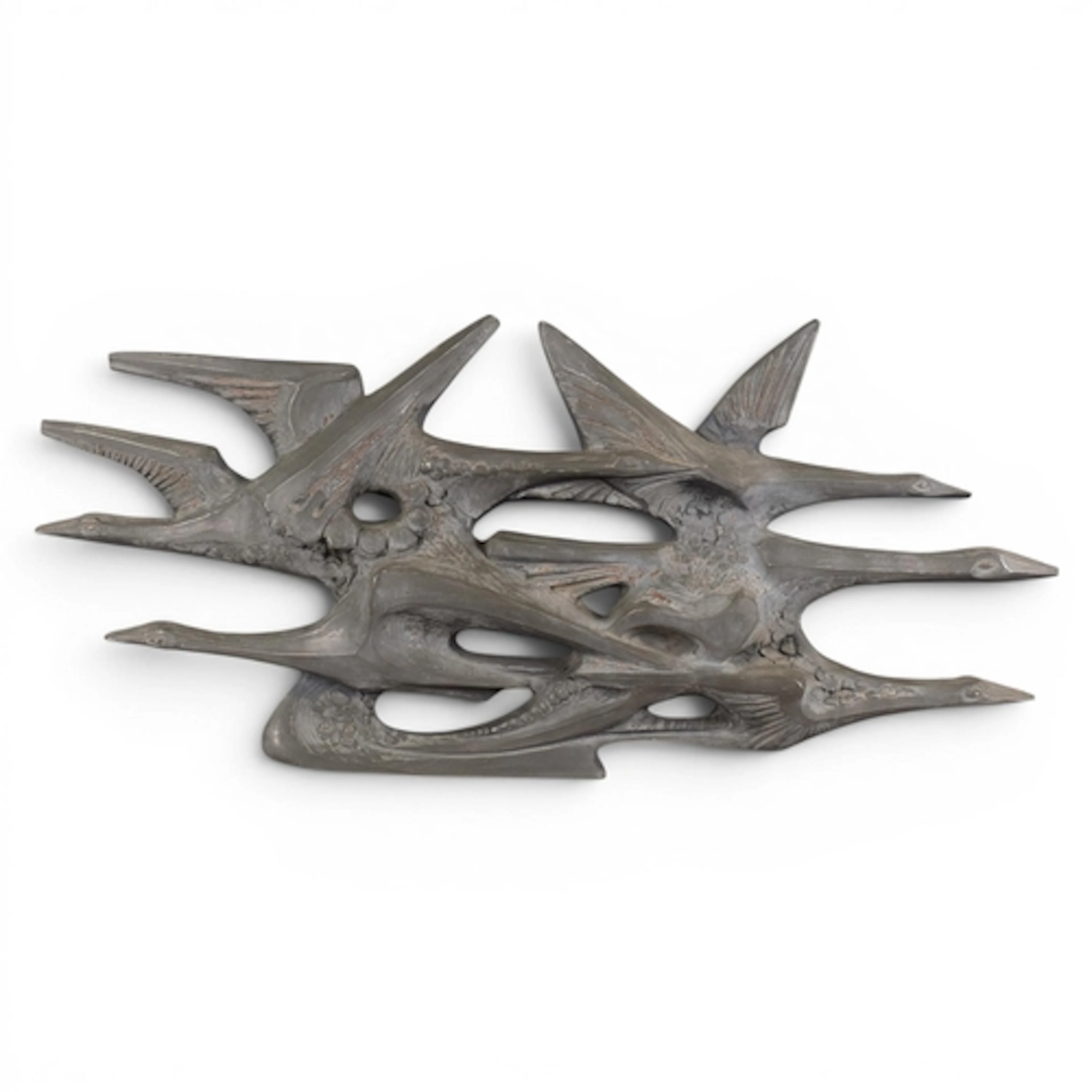 ARS MUNDA, a 1970s' Brutalist wall sculpture of flying geese...