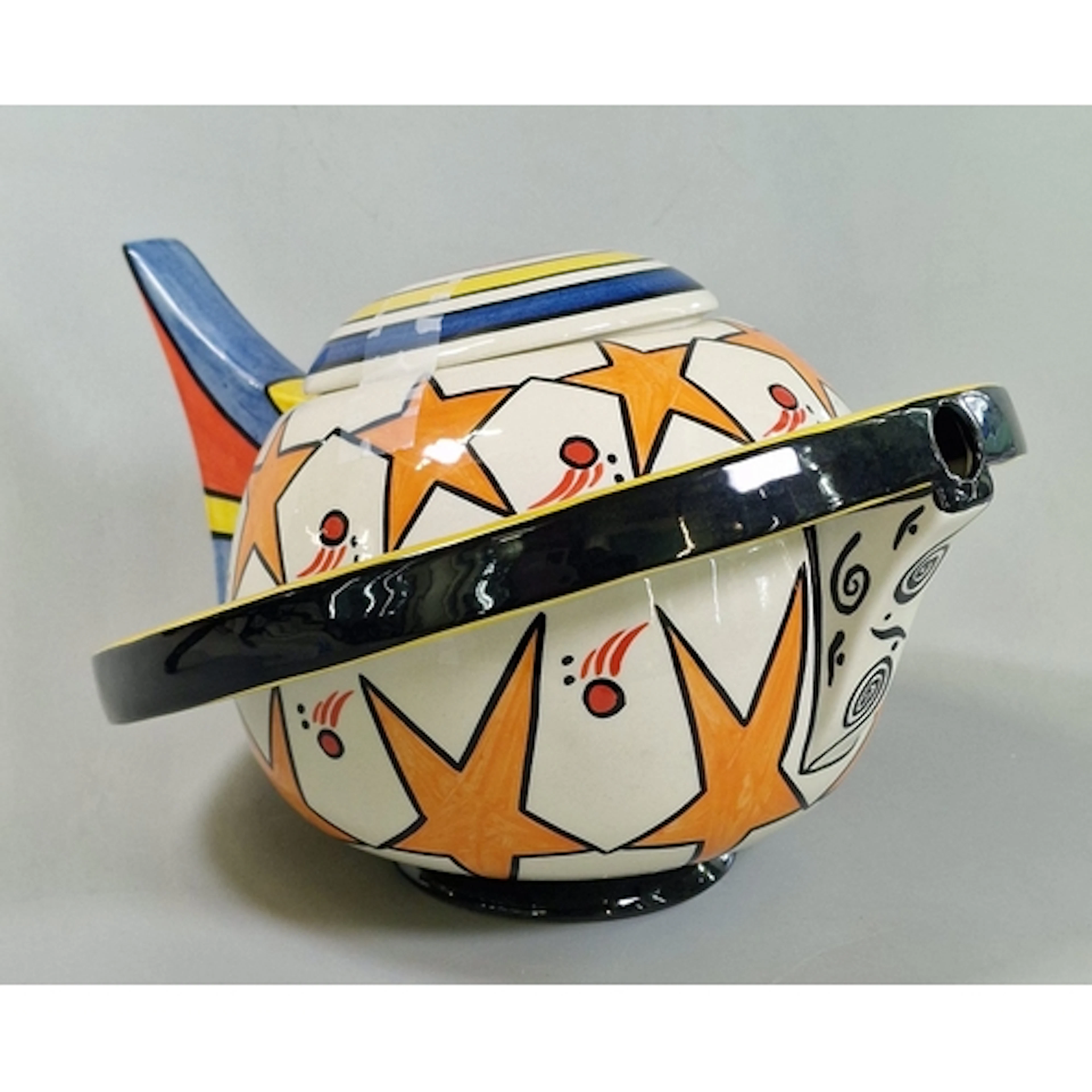 Lorna Bailey ceramic 'Odyssey' teapot in the shape of a flyi...
