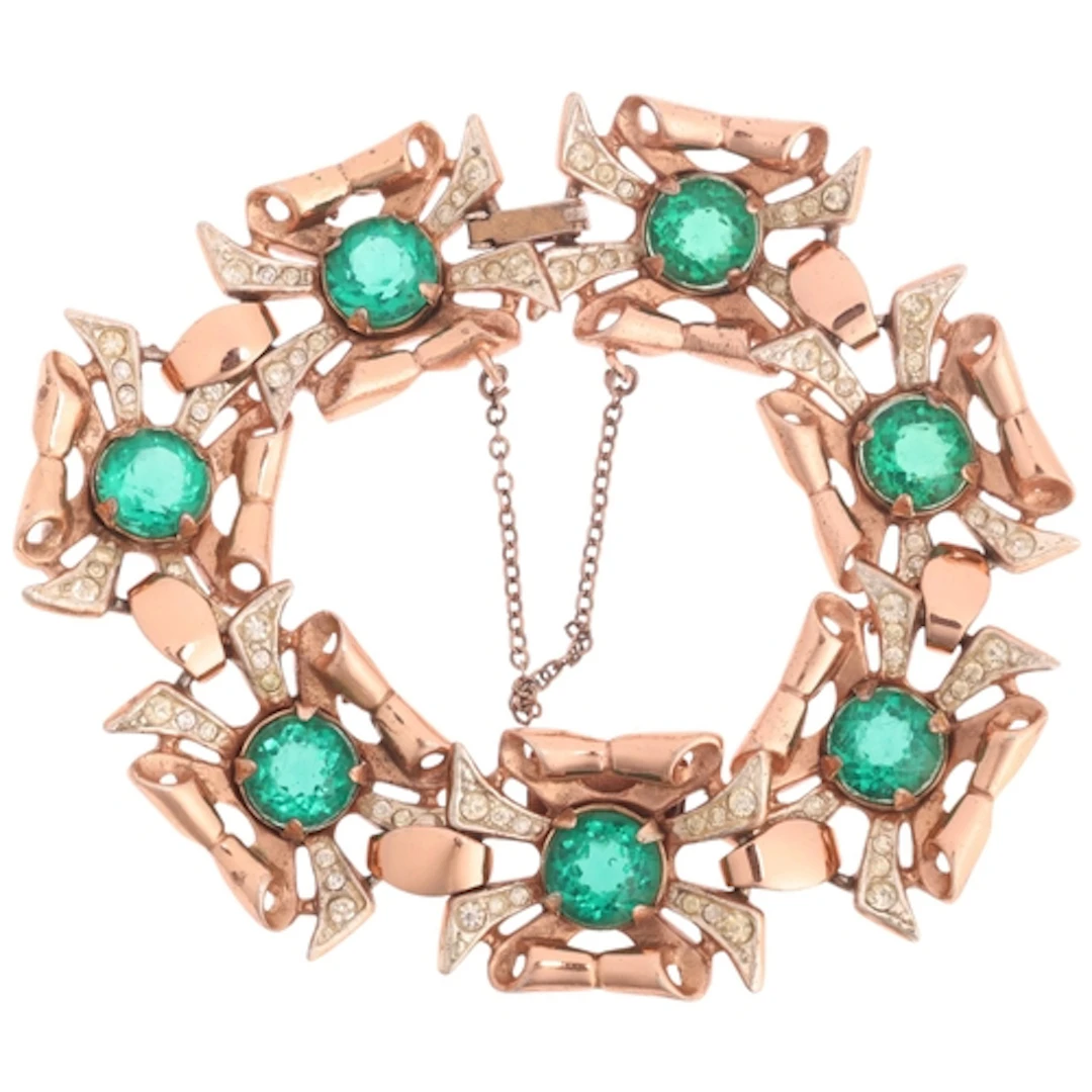 COROCRAFT - a Retro American sterling silver-gilt paste pane...