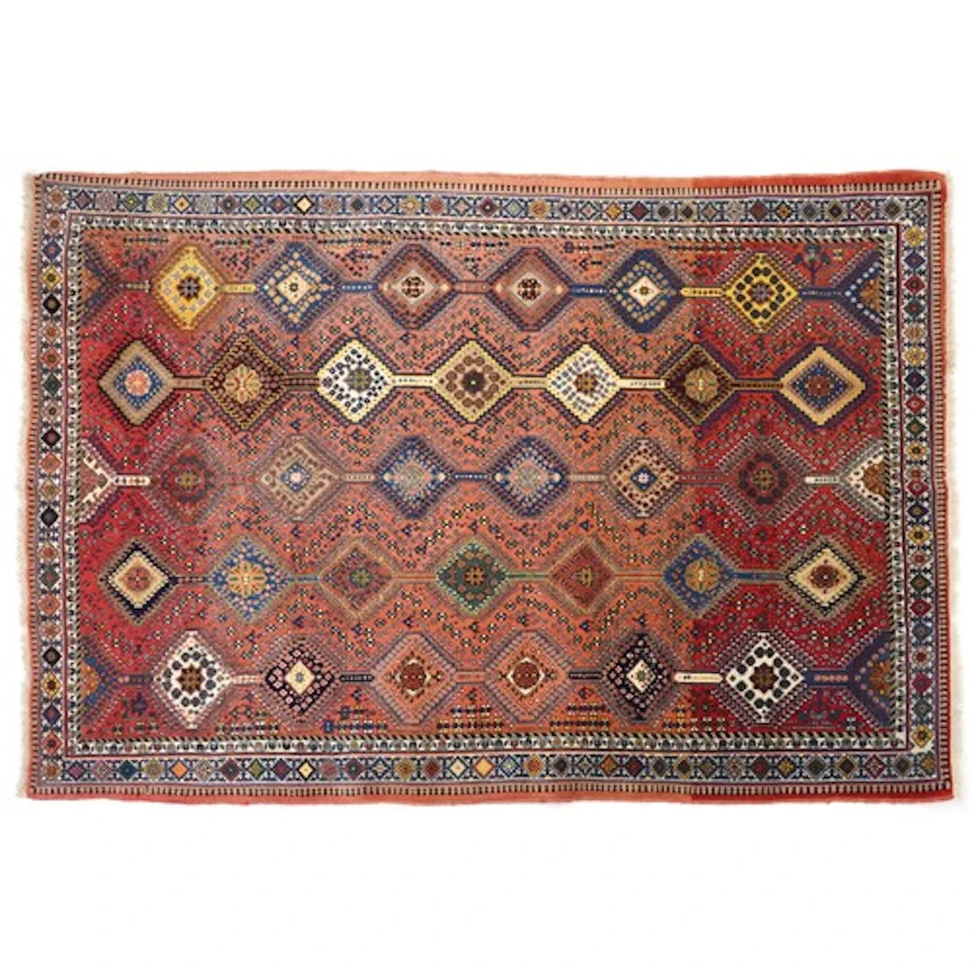 Persian Yalameh design wool hand knotted rug having a multi ...