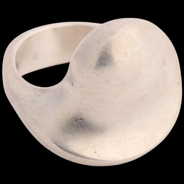 GEORG JENSEN - a heavy Danish modernist sterling silver abst...