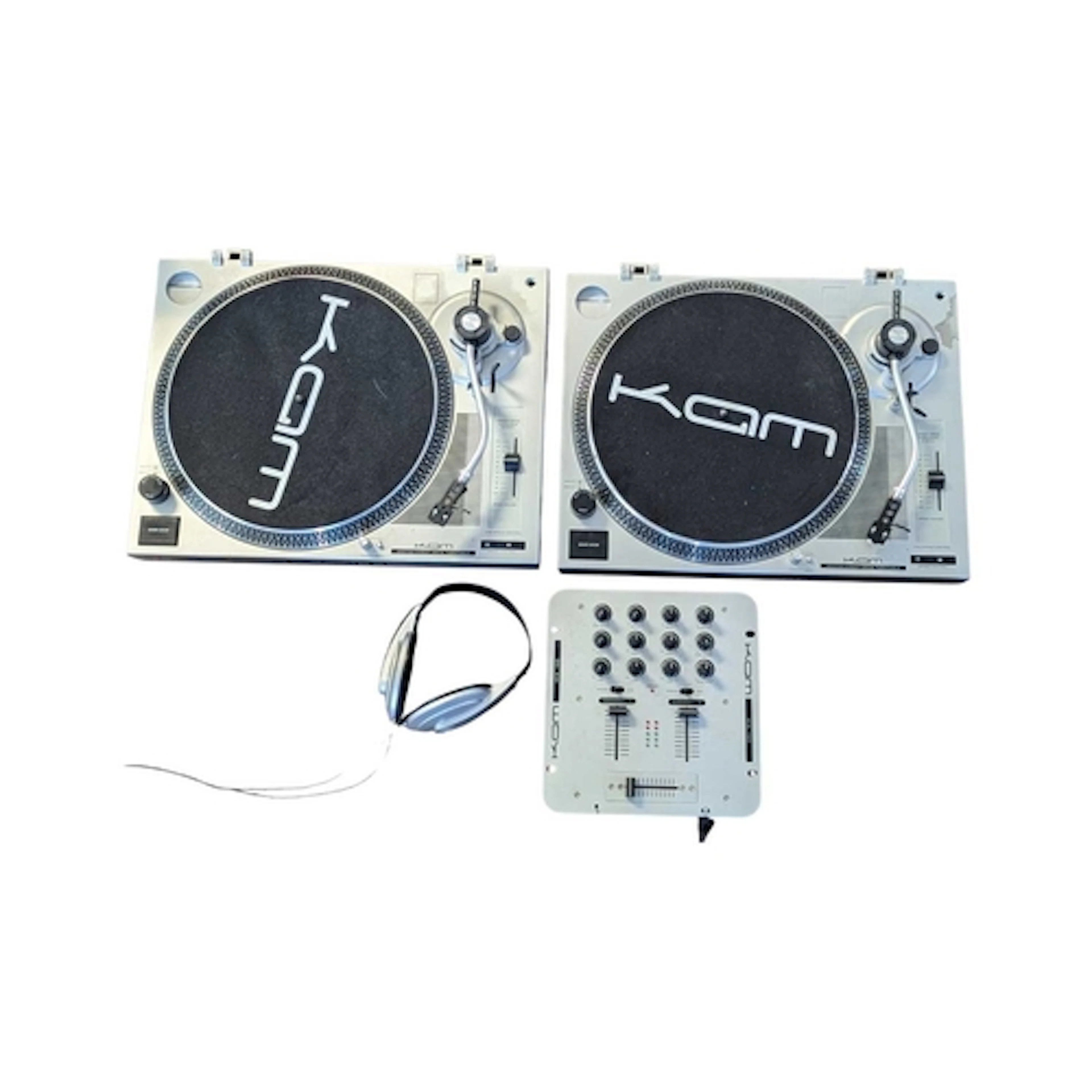 A pair of contemporary Kam DDX750 two speed direct drive DJ ...