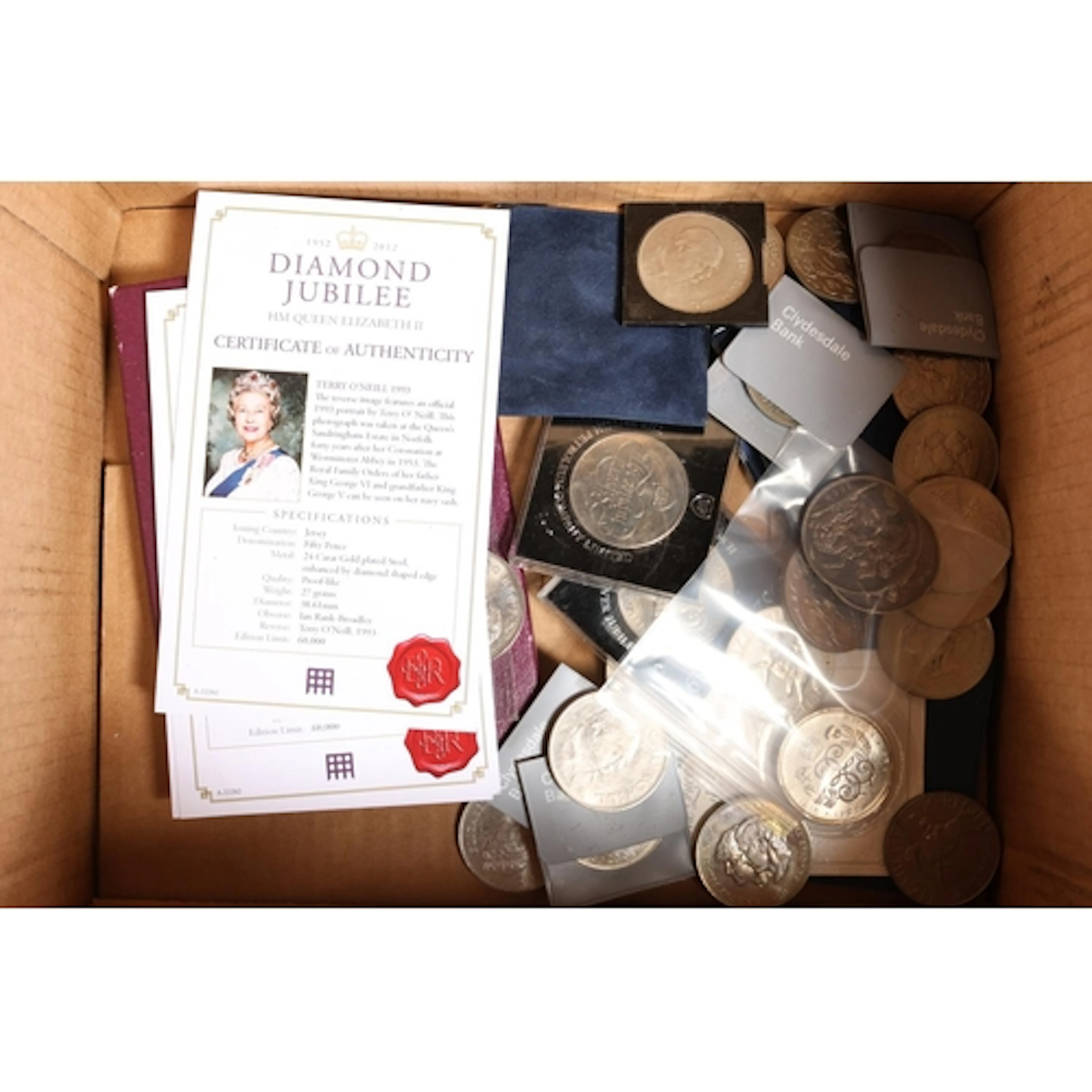 Coin collection to include UNITED KINGDOM UK silver crown 18...
