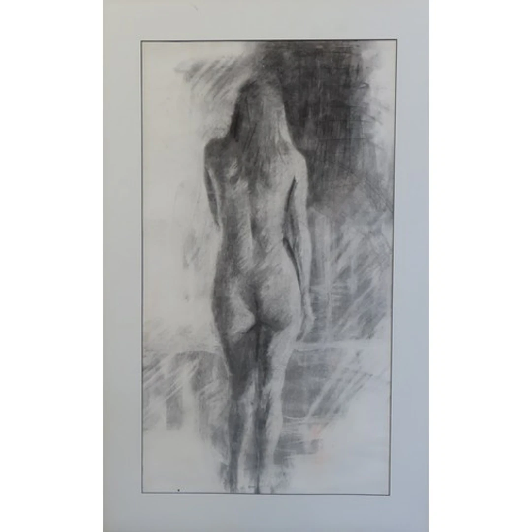 MICK CAWSTON (British, 1959-2006) 'LIFE DRAWING OF A LOCAL M...