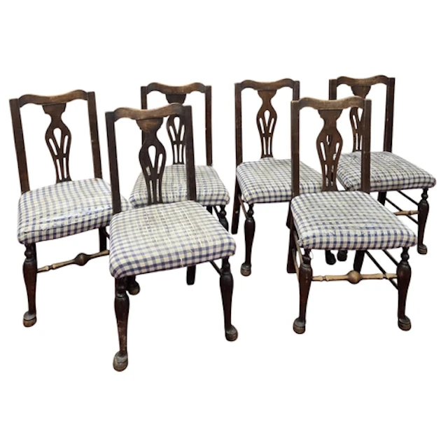 A set of six early 20th Century provincial Chairs. SH 50 x W...