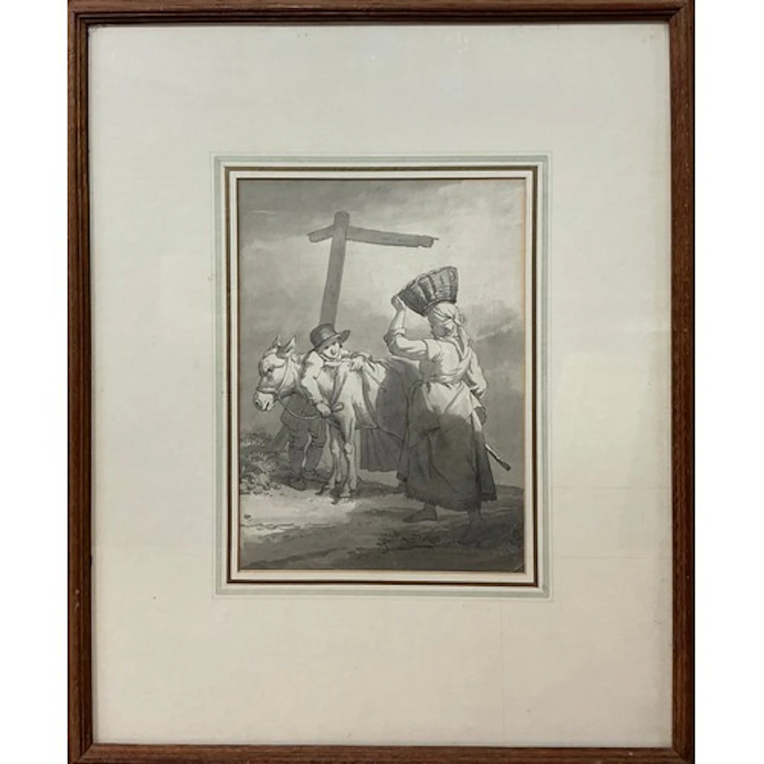 English school, early 19th century, Shepherd speaking to a p...