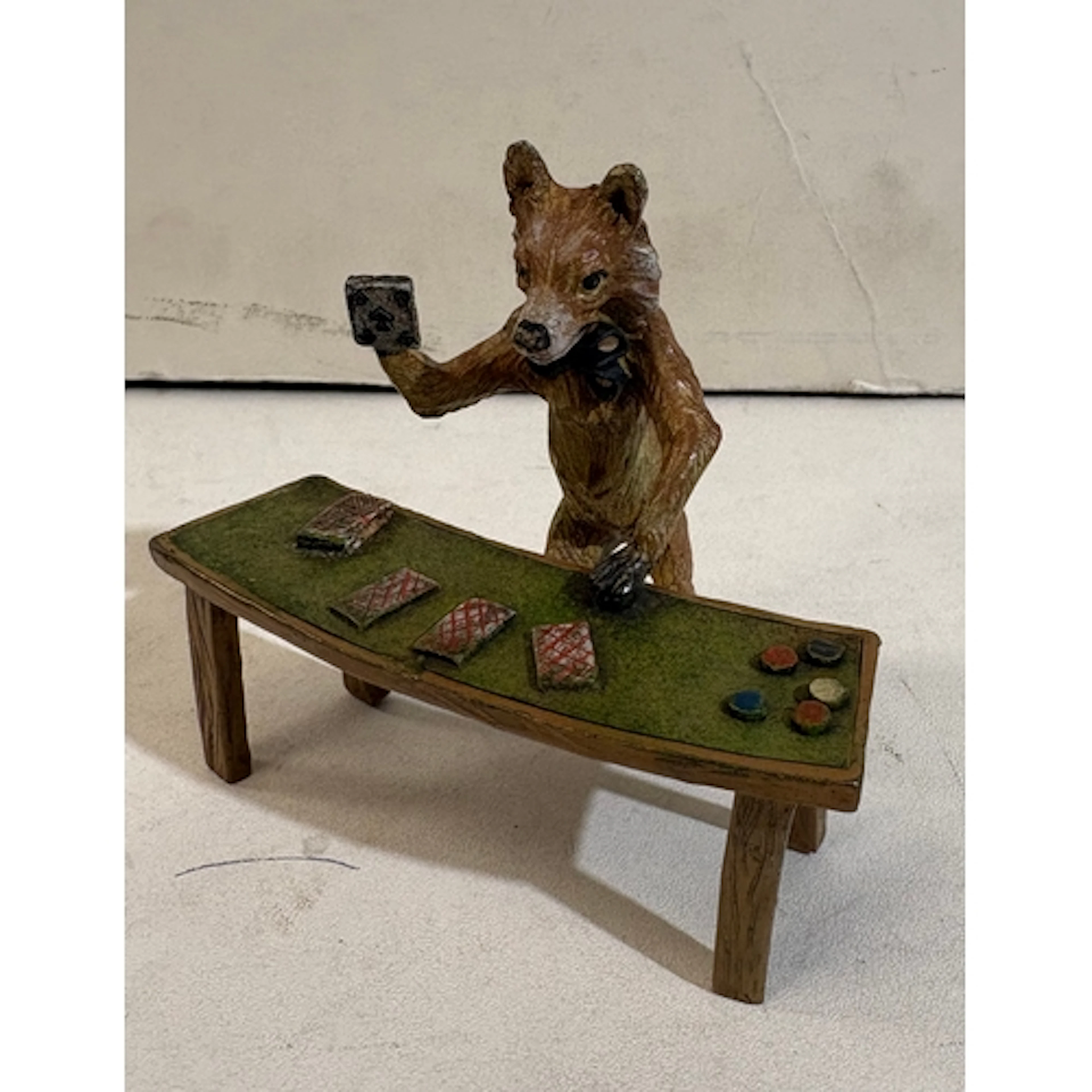 A Franz Bergmann style Vienna cold painted bronze of fox at ...