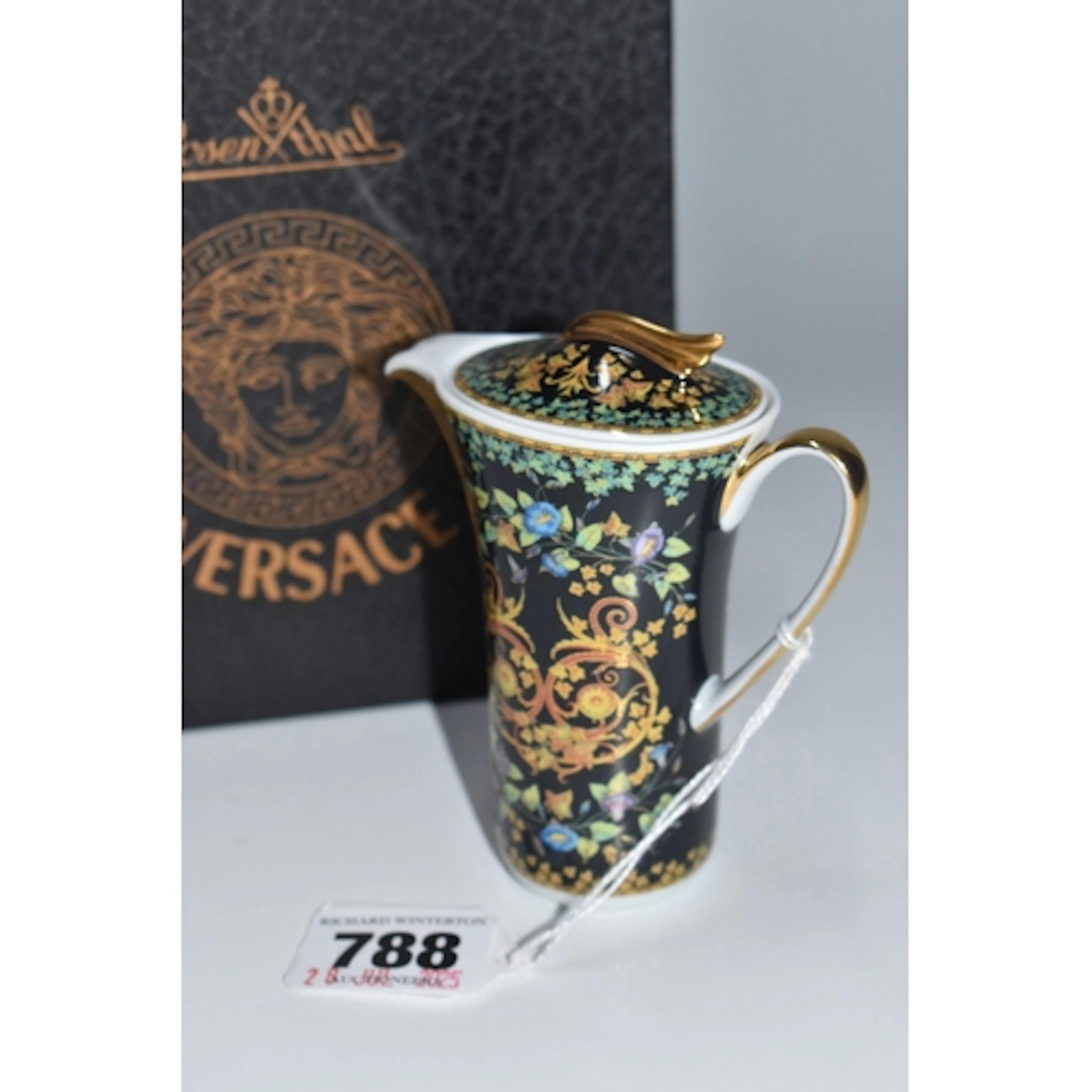 ROSENTHAL MEETS VERSACE GOLD IVY MINIATURE JUG, also referre...