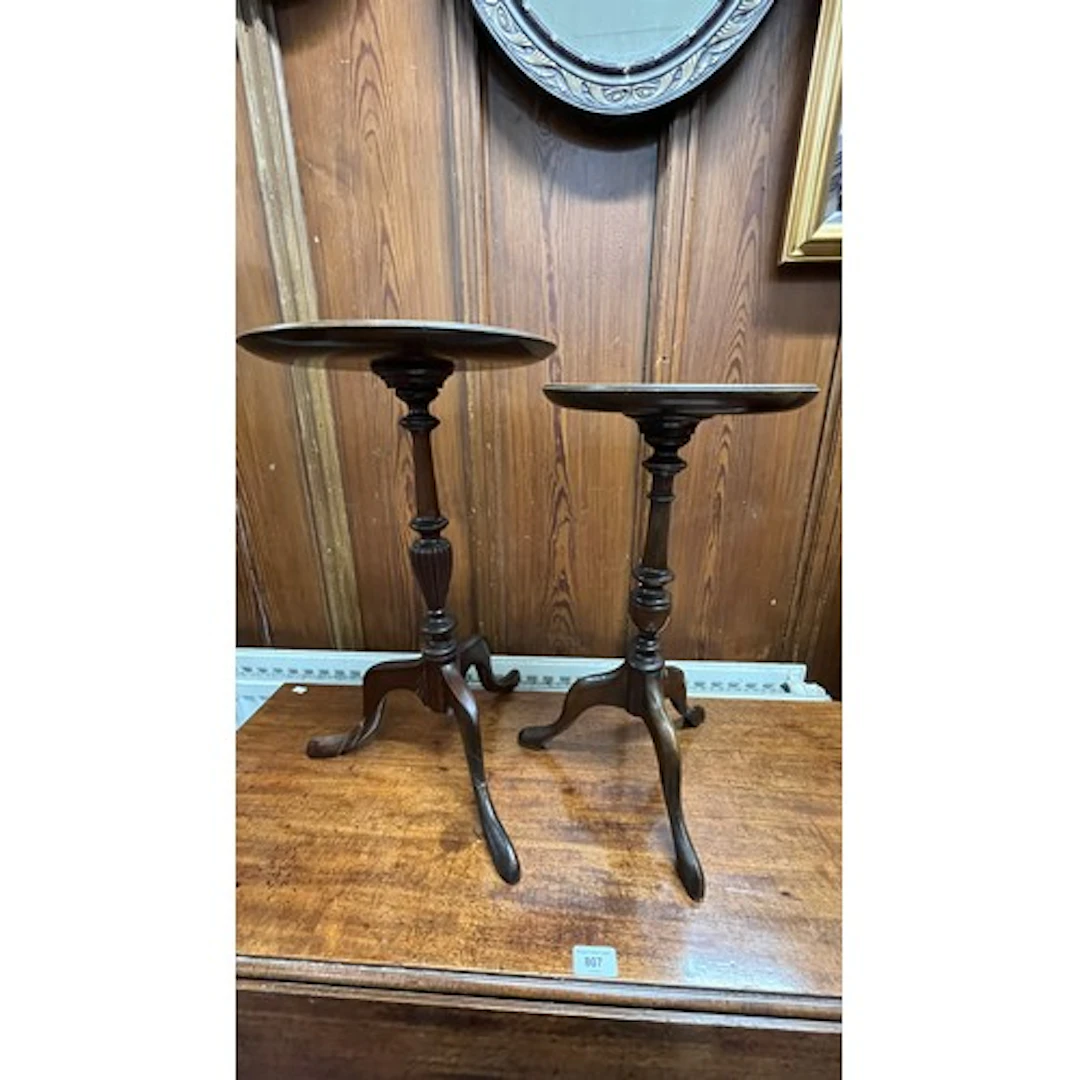 Two wine tables on tripod feet (2)