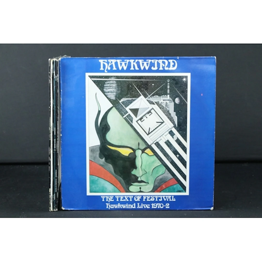 Vinyl - 7 Hawkwind LPs to include The Text Of Festival, Hall...