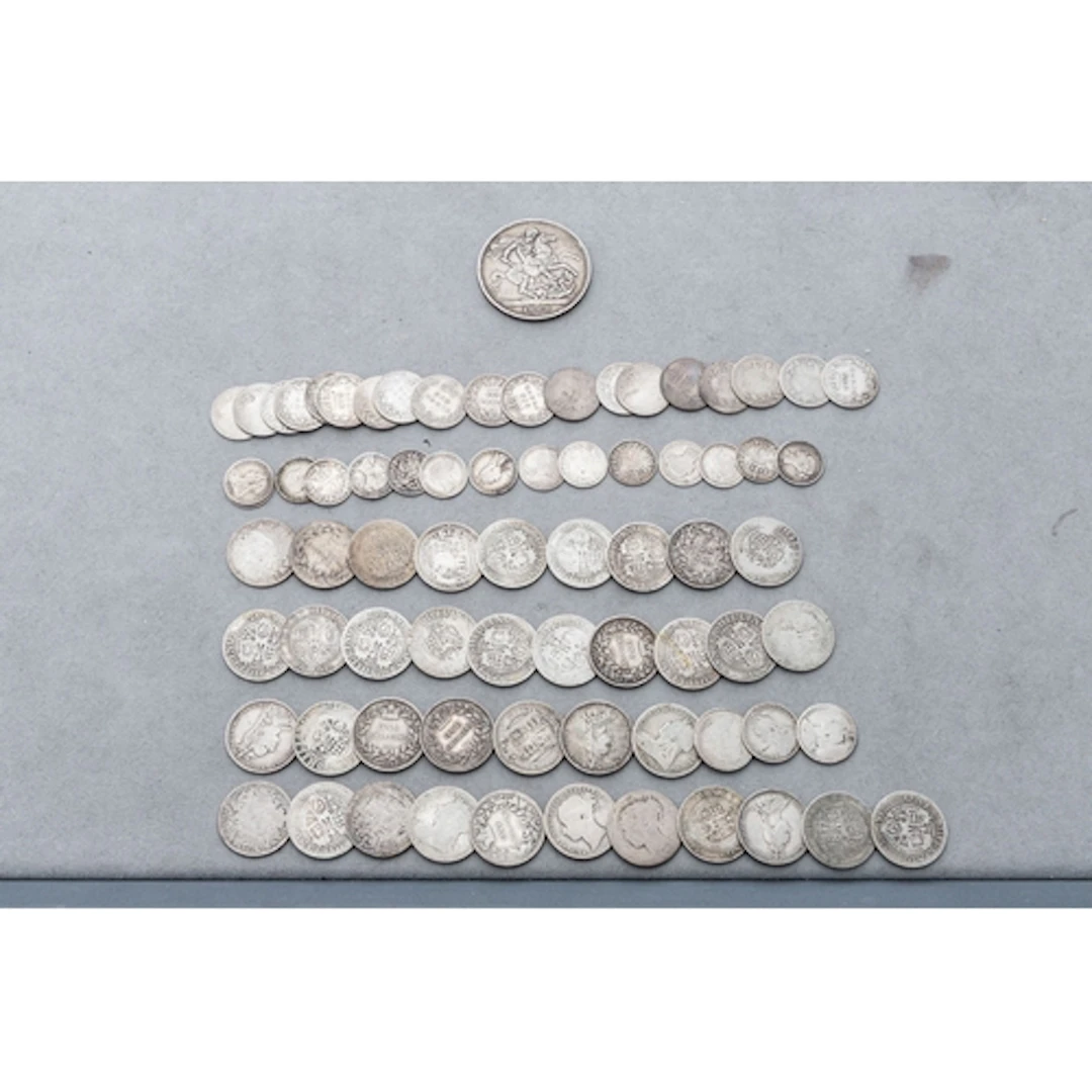 A COLLECTION OF 70/80 X 1860-1900 VICTORIA 92.5% SILVER ENGL...