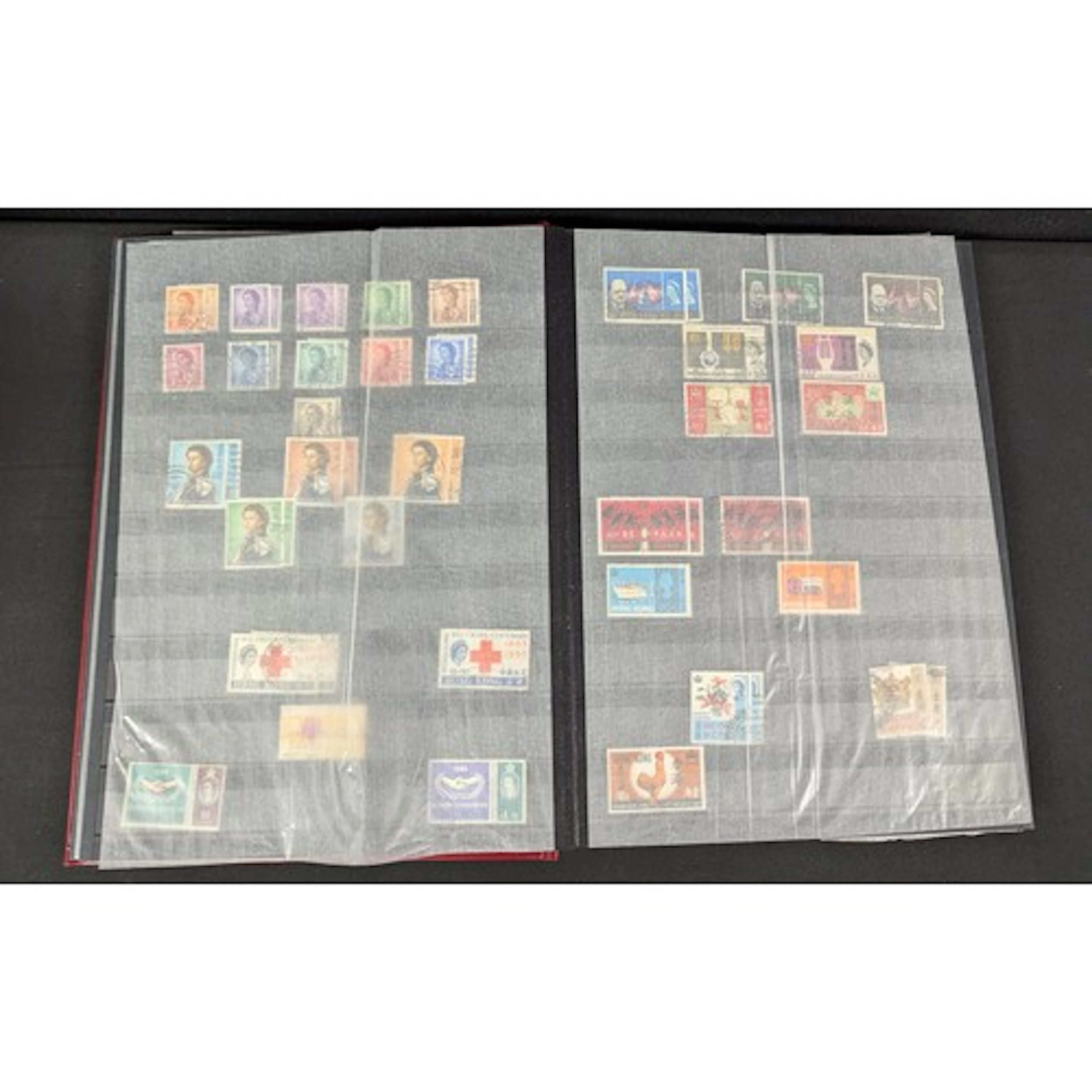 Stamps : Hong Kong collection in red stockbook, QV - modern....