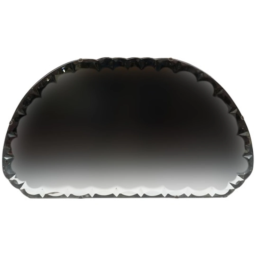 Art Deco style wall mirror, 69cm x 39cm.