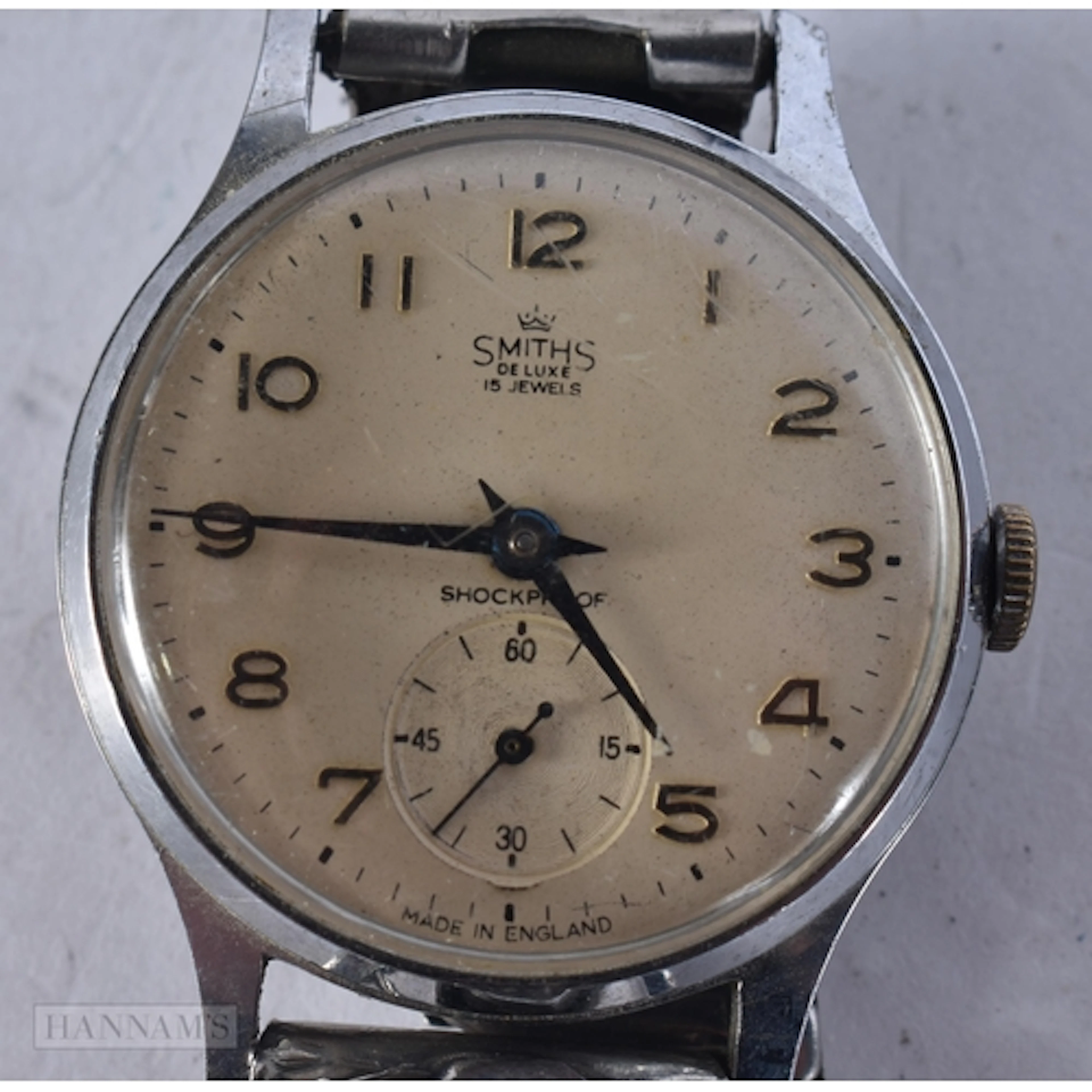 Smiths De Luxe 15 Jewels Hand Wind Watch Working