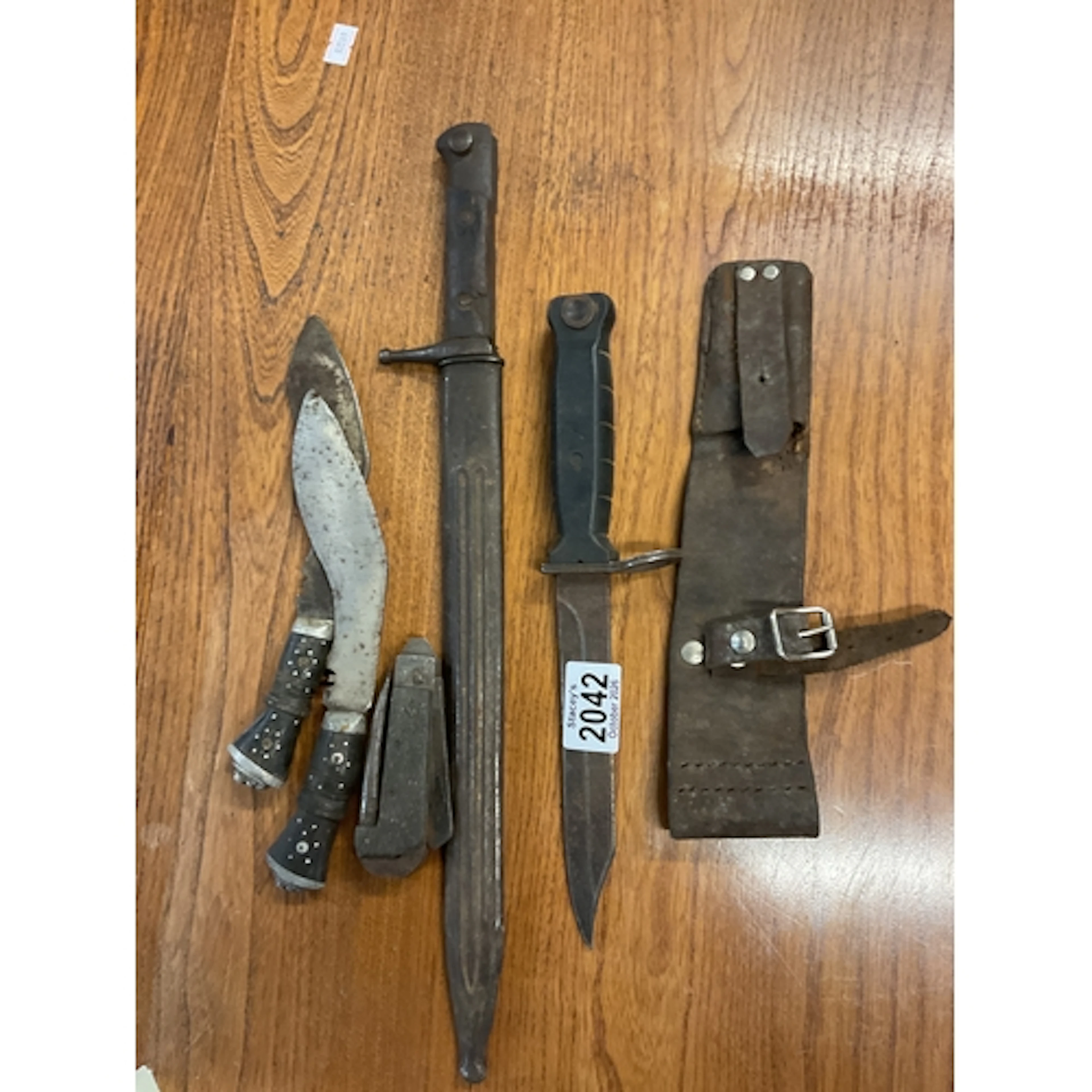 Qty military knives, bayonets.