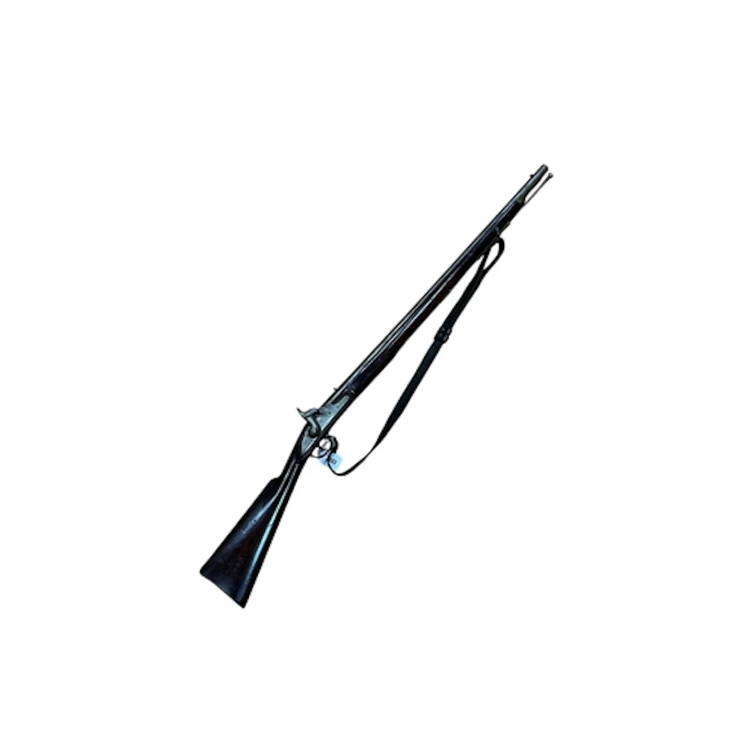 A percussion musket from the jaipur arsenal, barrel 90cm, lo...