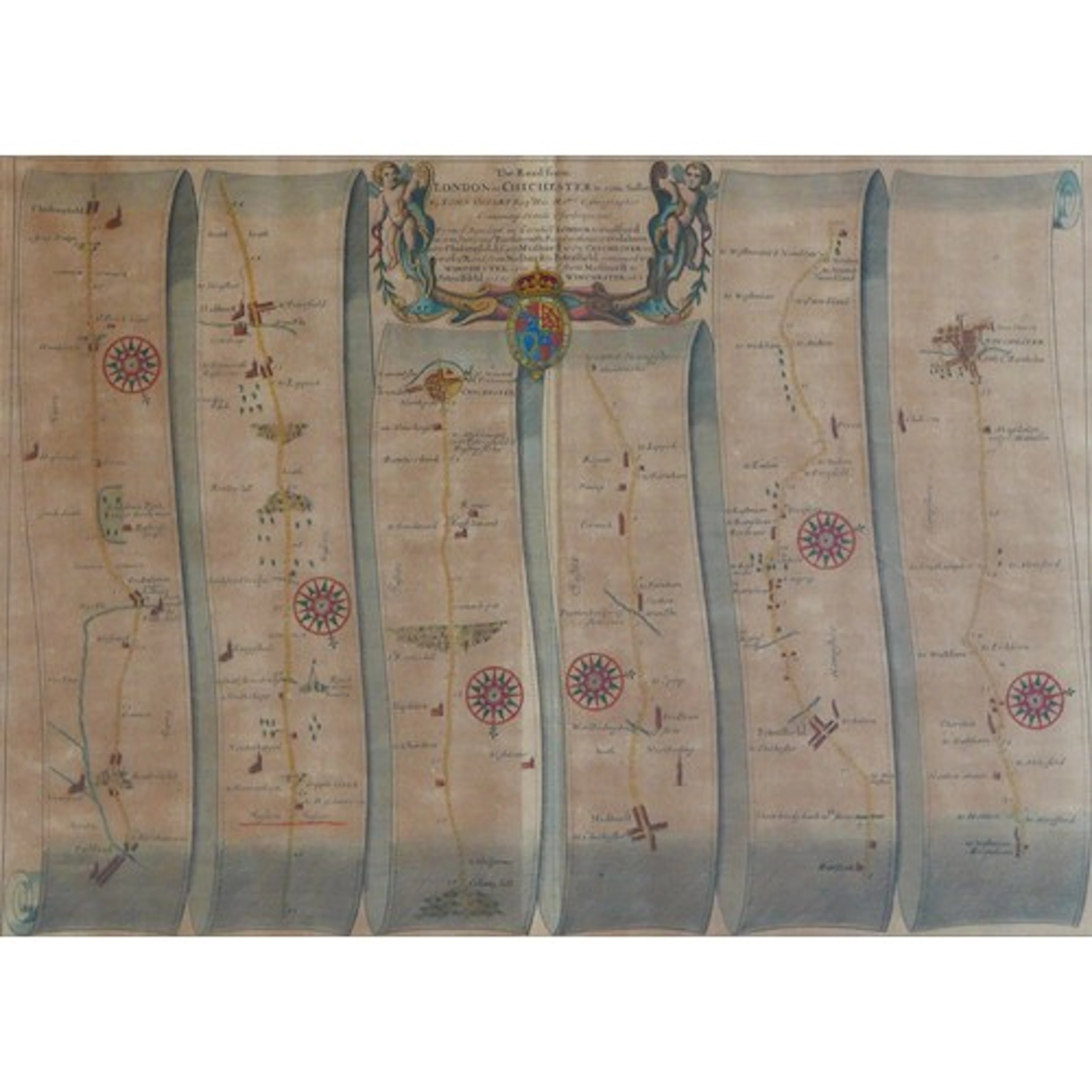 After John Ogilby (Scottish, 1600-1676): 'The Road from Lond...