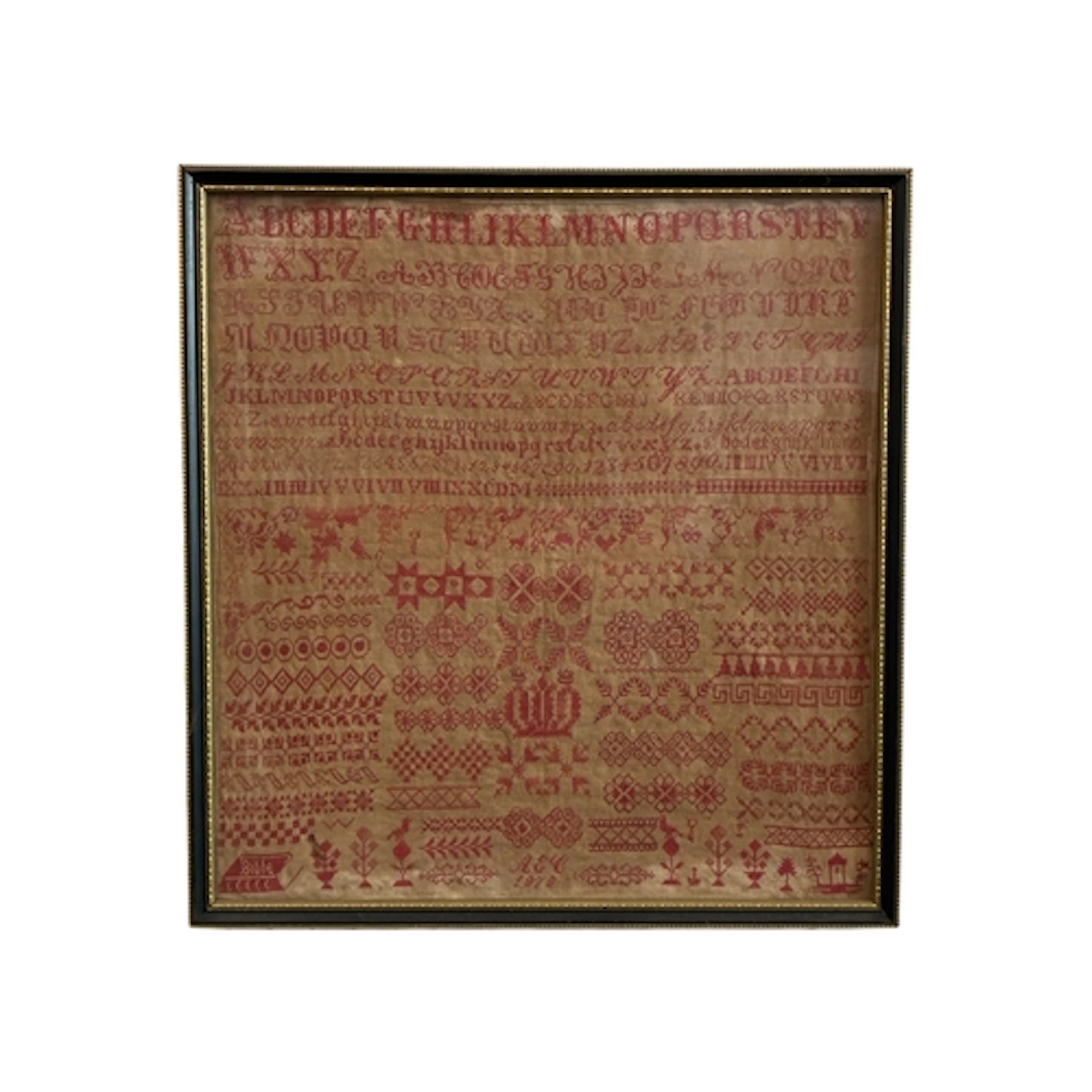 A late Victorian needlework sampler, possibly produced in a ...