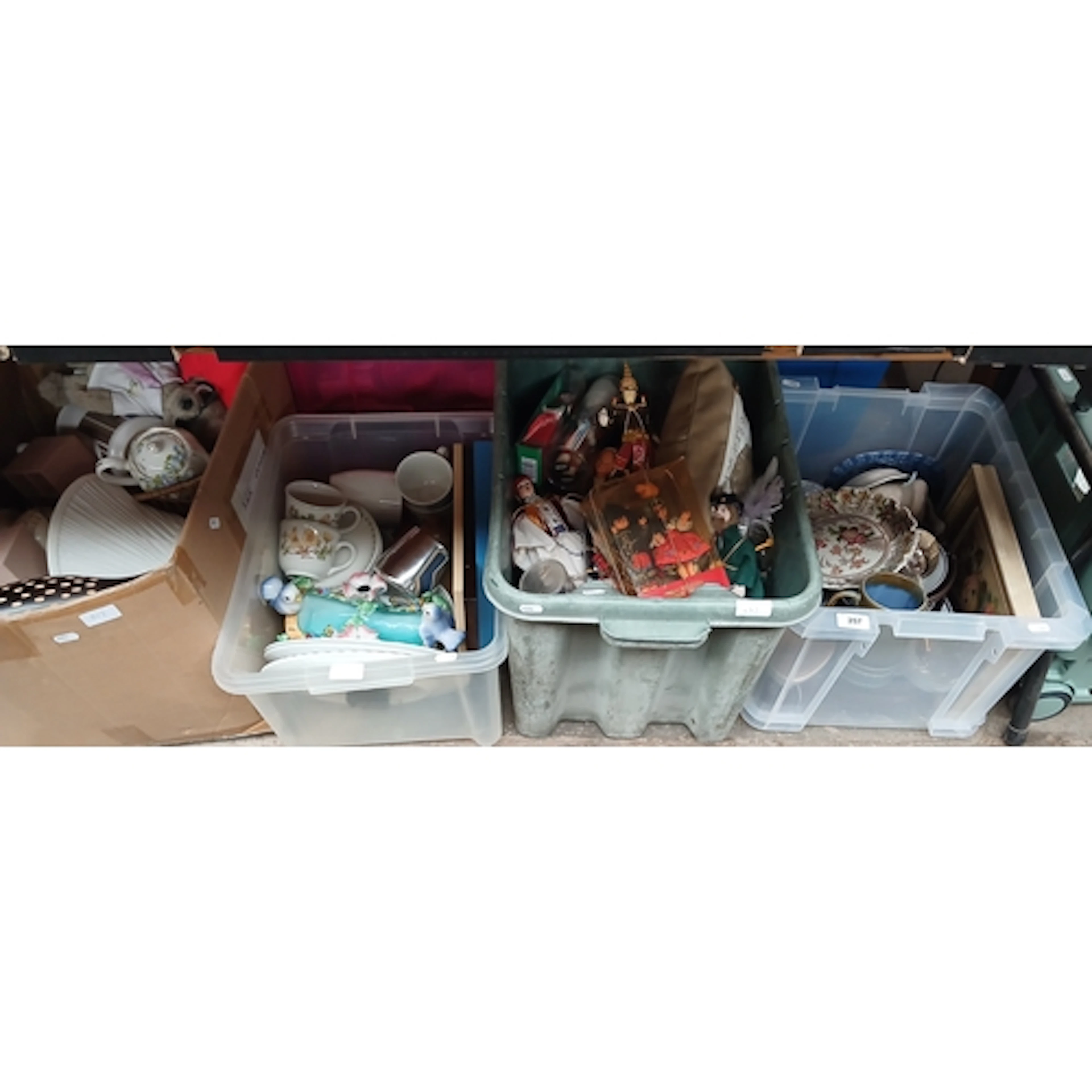5 boxes of mixed items to include ceramics, stainless steel,...