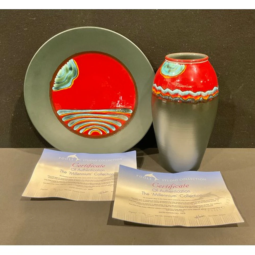 An Alan Clarke Poole Pottery limited edition "Millennium" va...