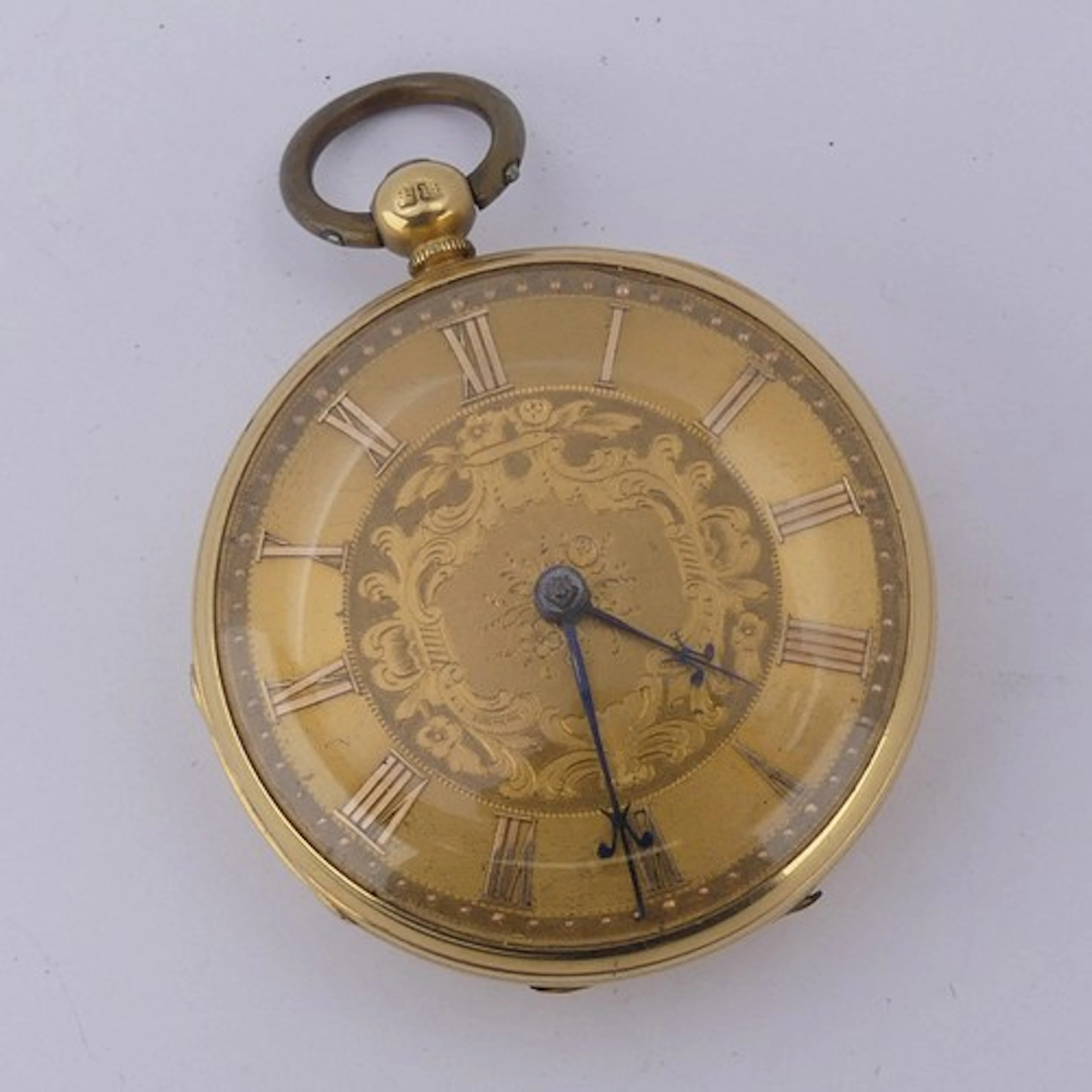 A Victorian 18ct gold open face Pocket Watch, the gilt dial ...