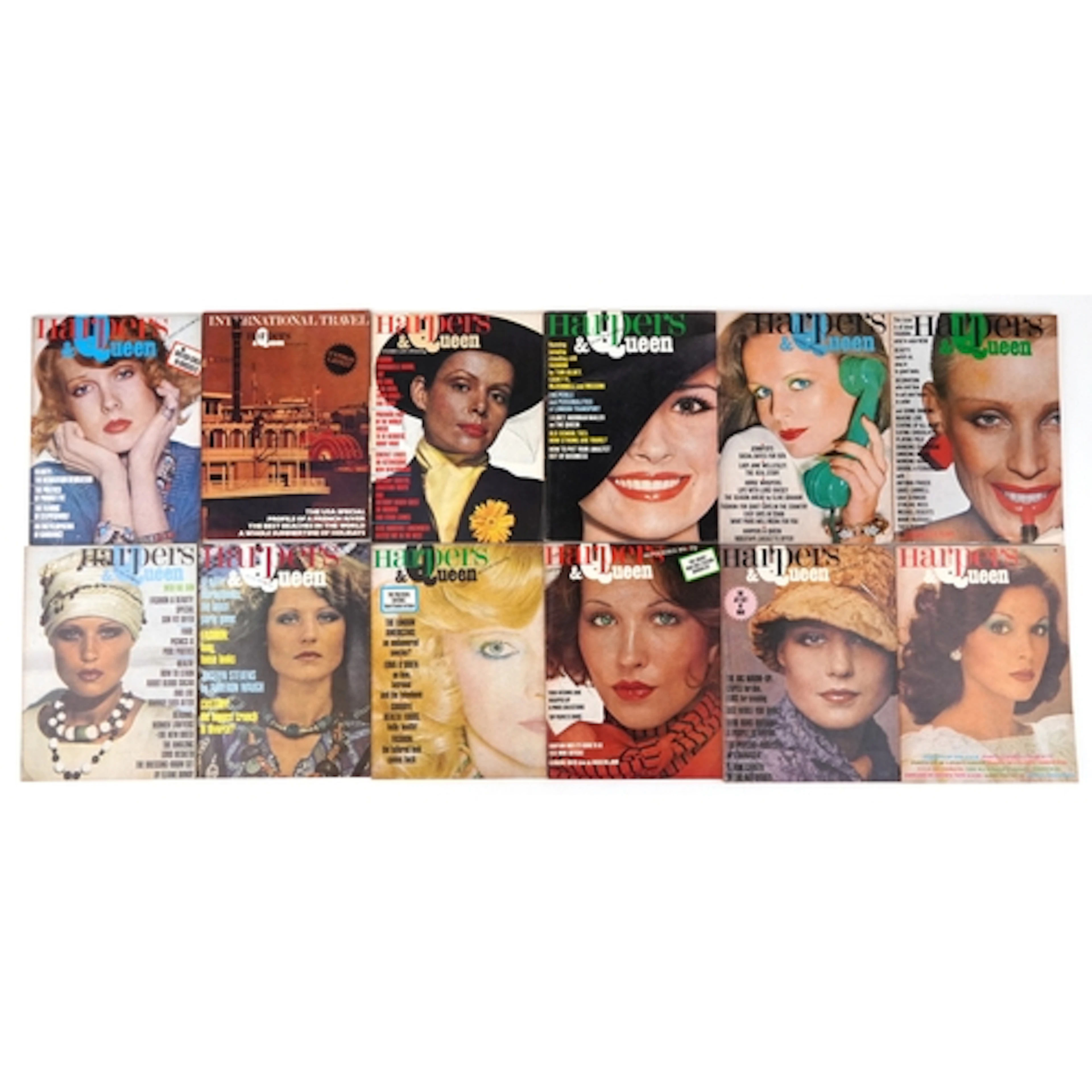 Collection of 1974 Harpers Bazaar & Queen and Harpers & Quee...