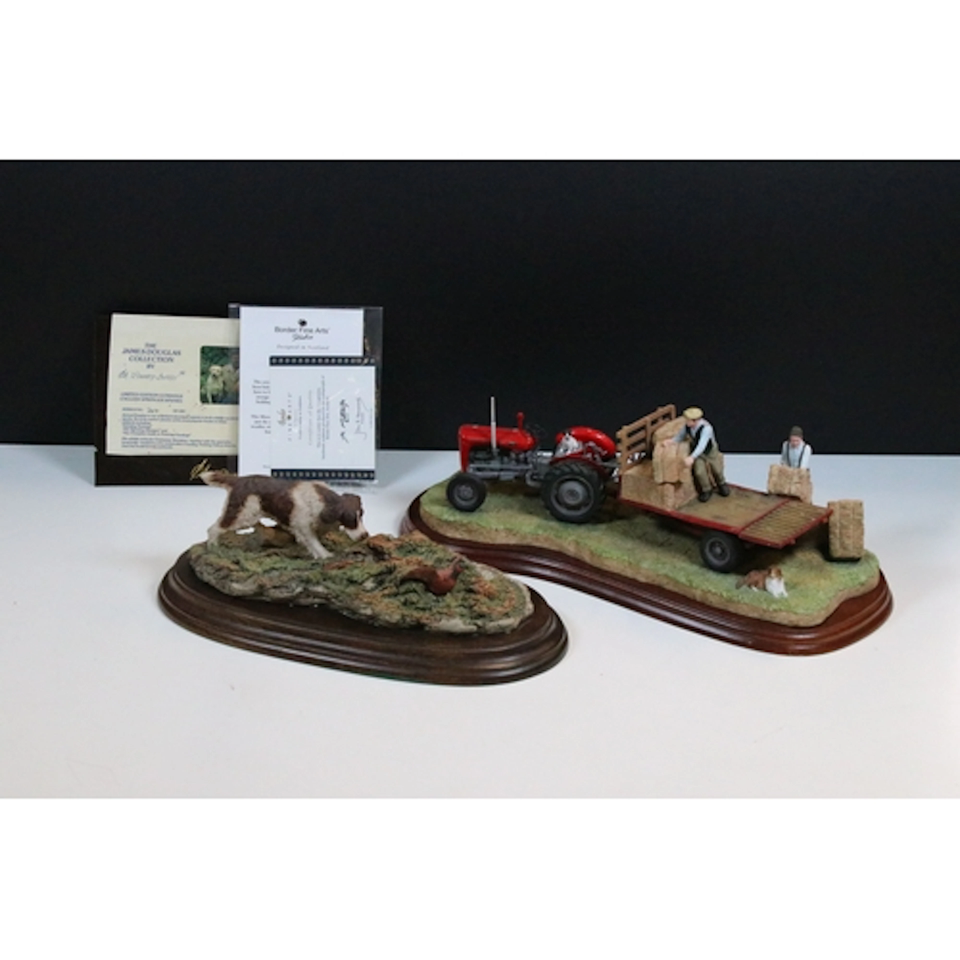 Border Fine Arts 'Loading Up' A3448, model of a Massey Fergu...