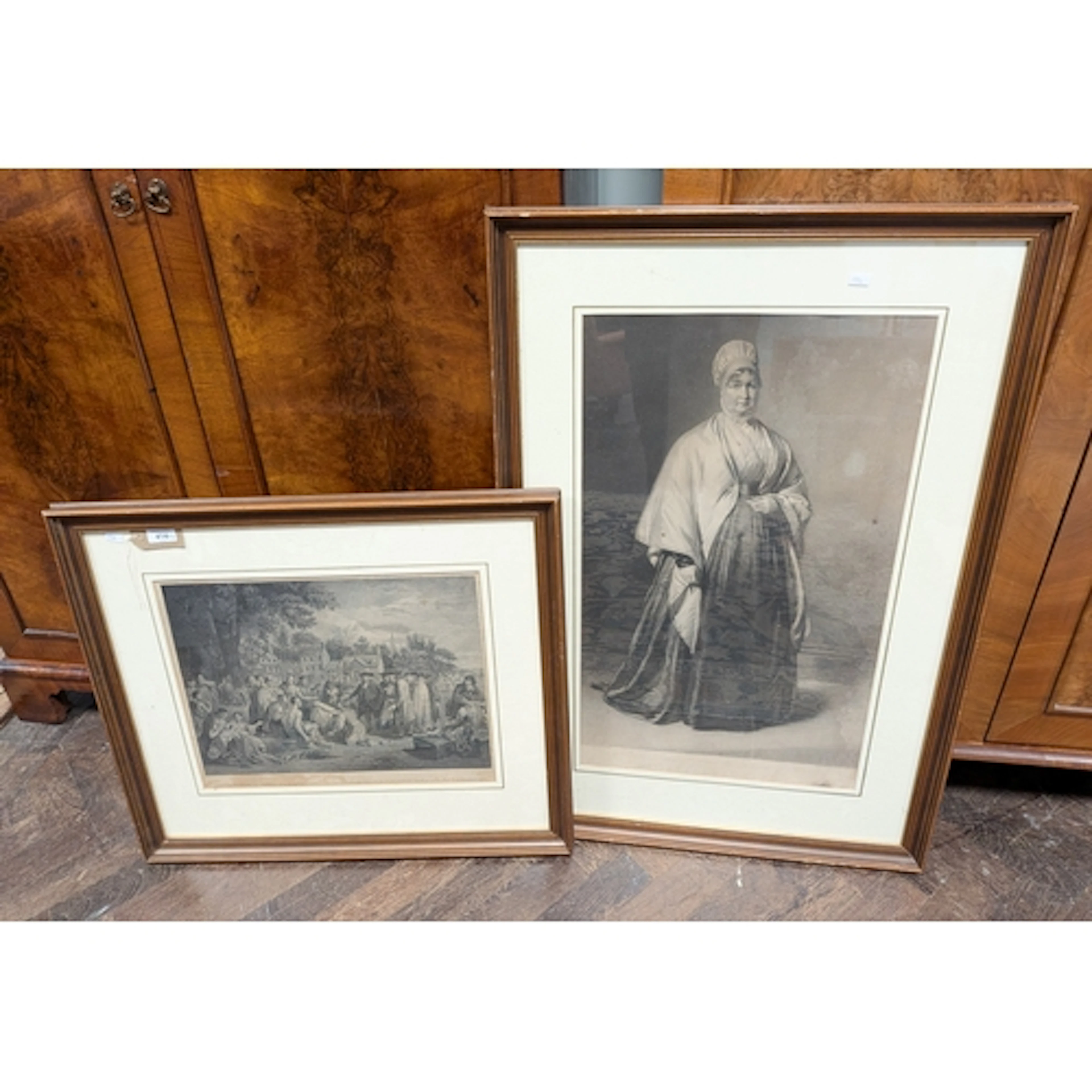 Quaker interest -Two antique black and white prints, William...