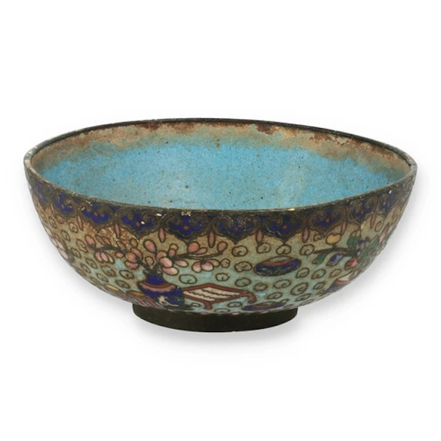 A CHINESE CLOISONNE BOWL 12.5cm W