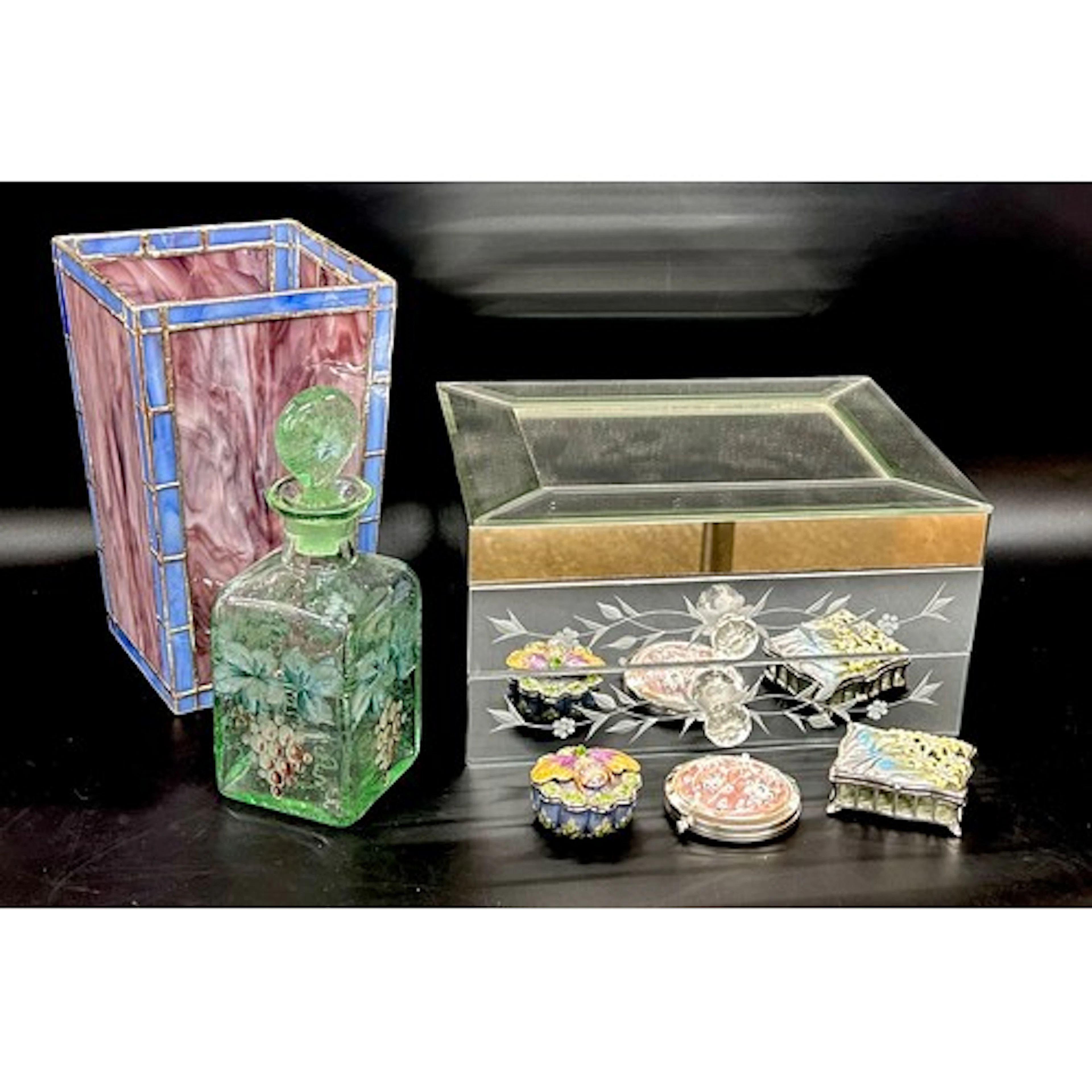 A collection of costume jewellery including silver rings and...