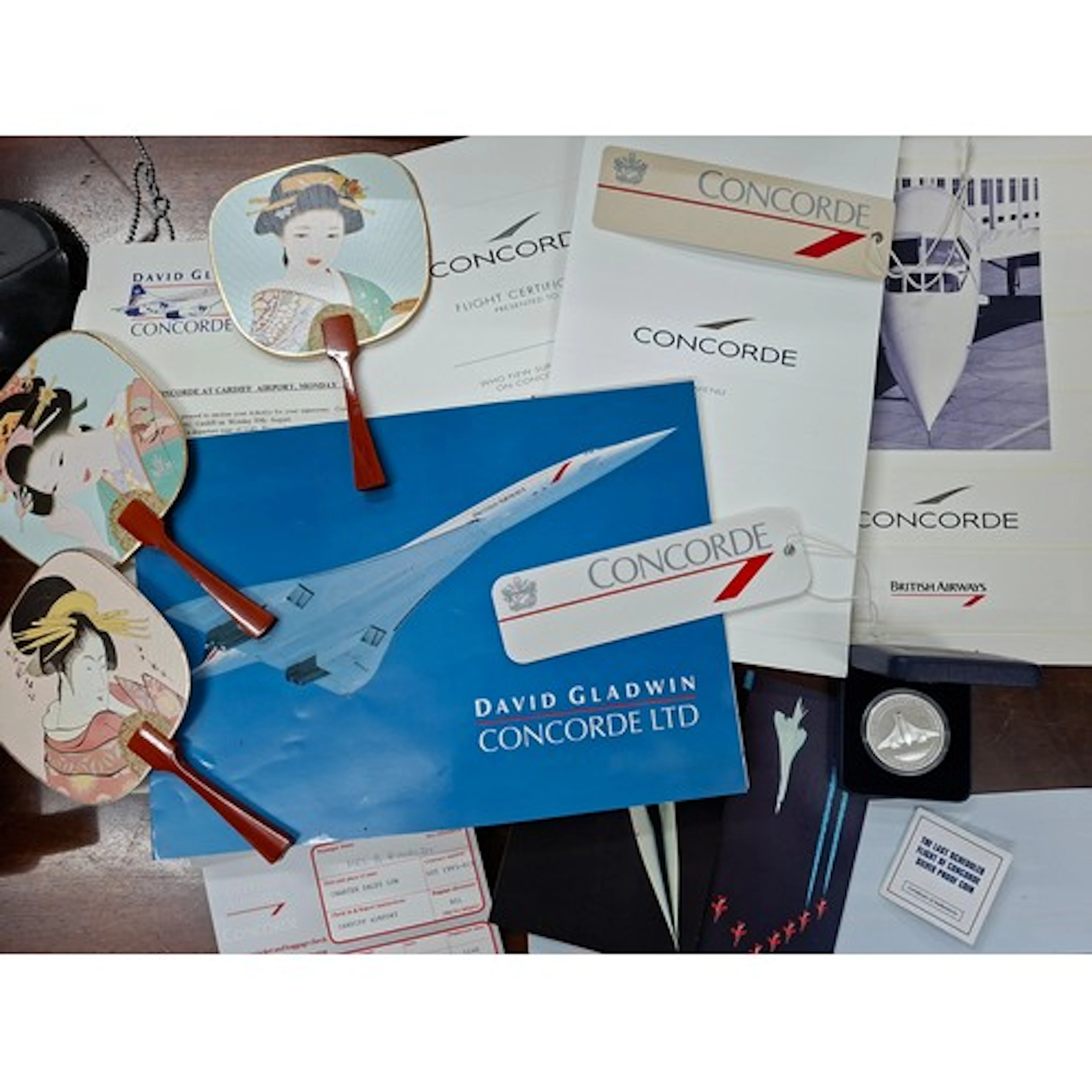 A 1993 Concorde supersonic flight from Cardiff souvenir pack...